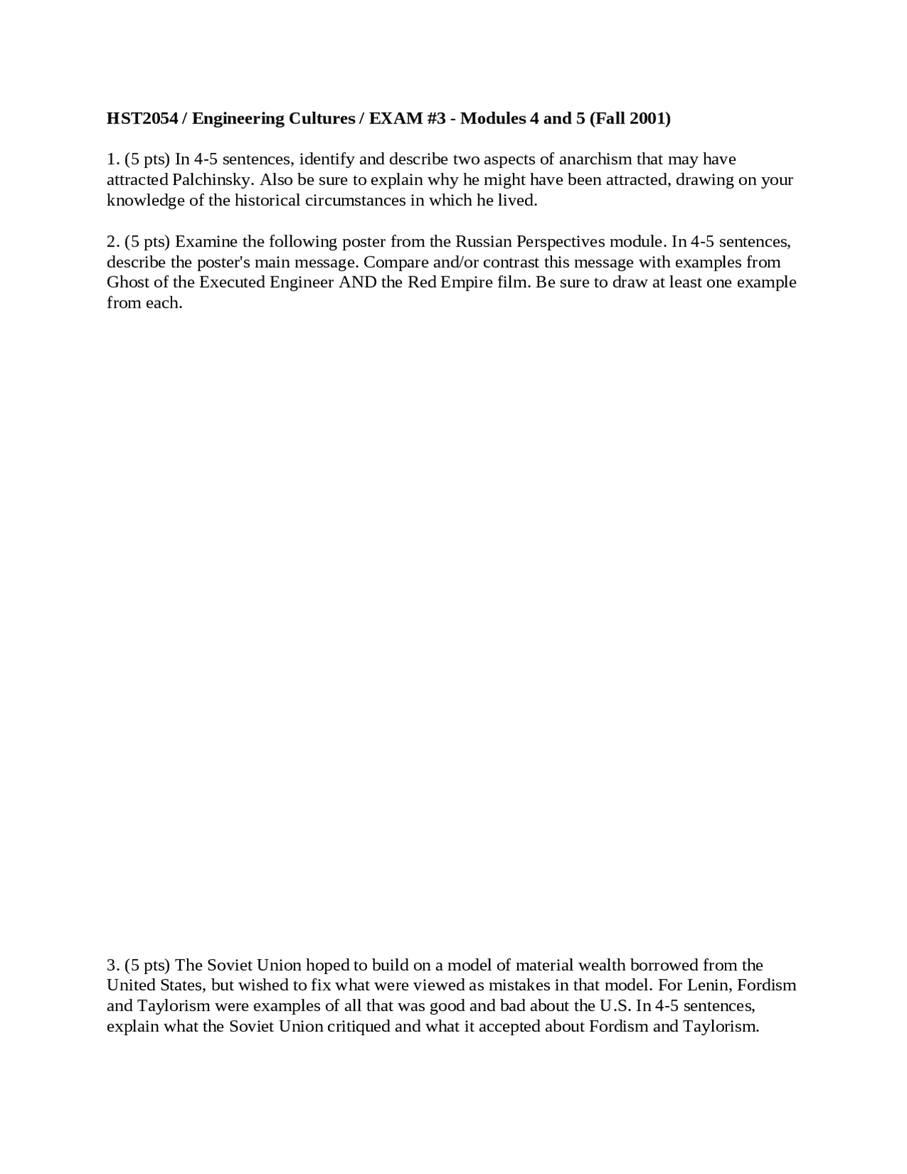 Modules 4 and 5 Exam - Engineering Cultures | STS 2054 | Exams History ...