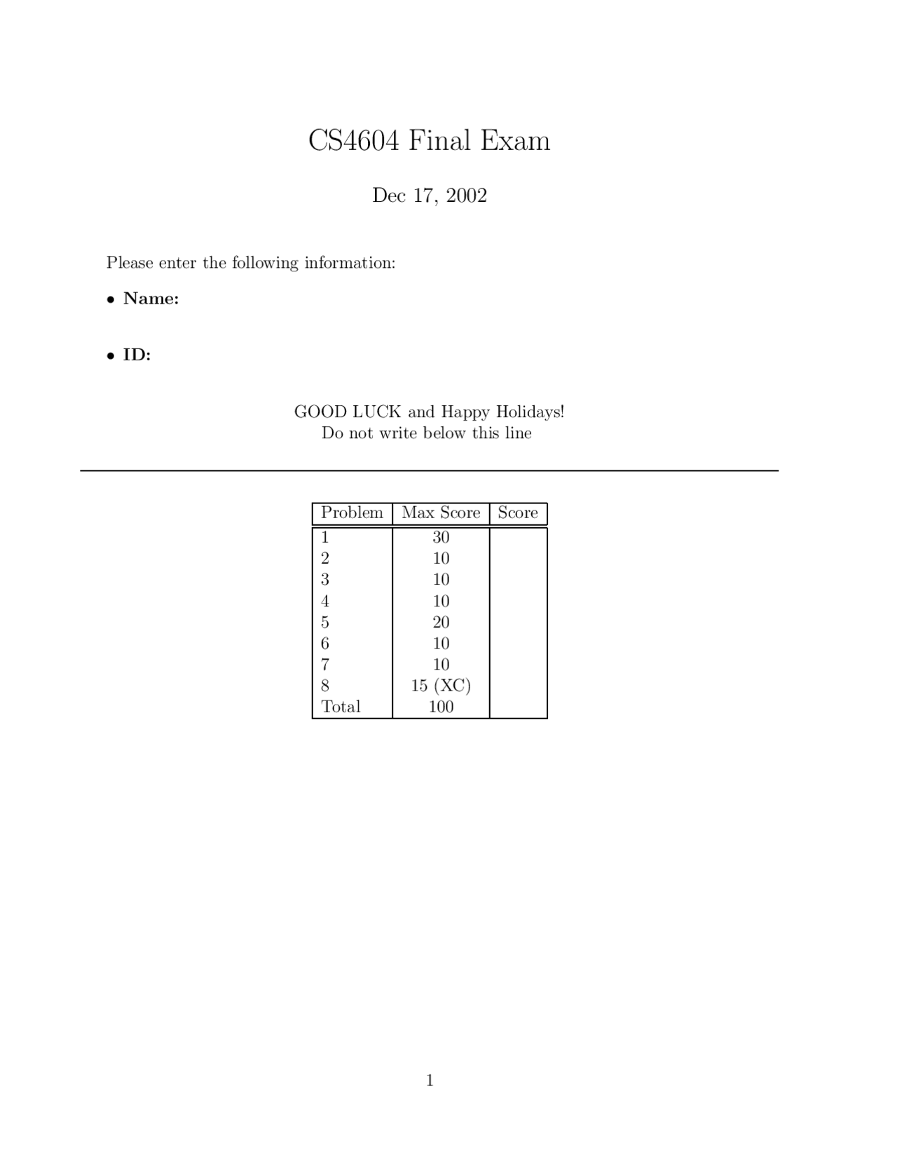 Final Exam for International Database Management Systems | CS 4604 ...