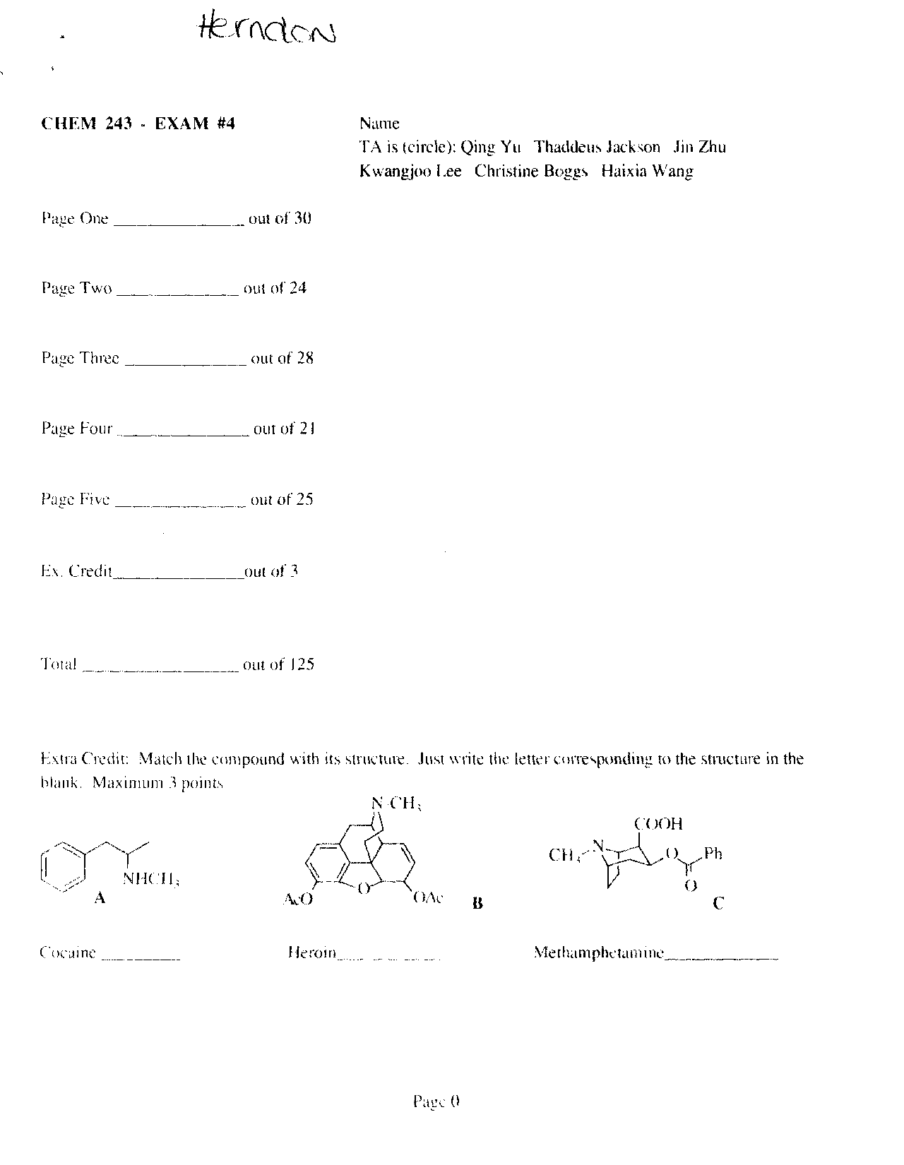 15 Questions of Organic Chemistry II - Exam 4 | CHEM 241 - Docsity