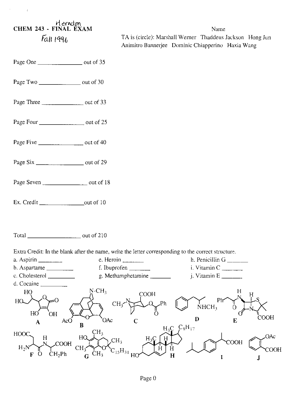 Exam - 23 Questions - Organic Chemistry II | CHEM 241 - Docsity