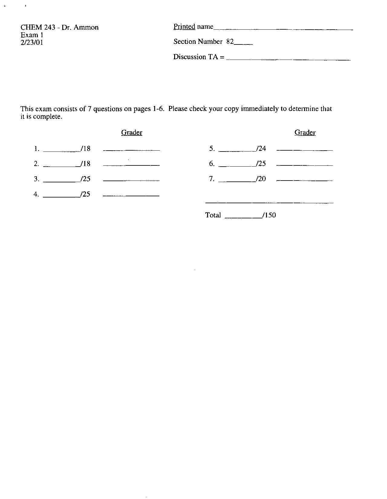 Exam 1 Questions for Review - Organic Chemistry II | CHEM 241 - Docsity
