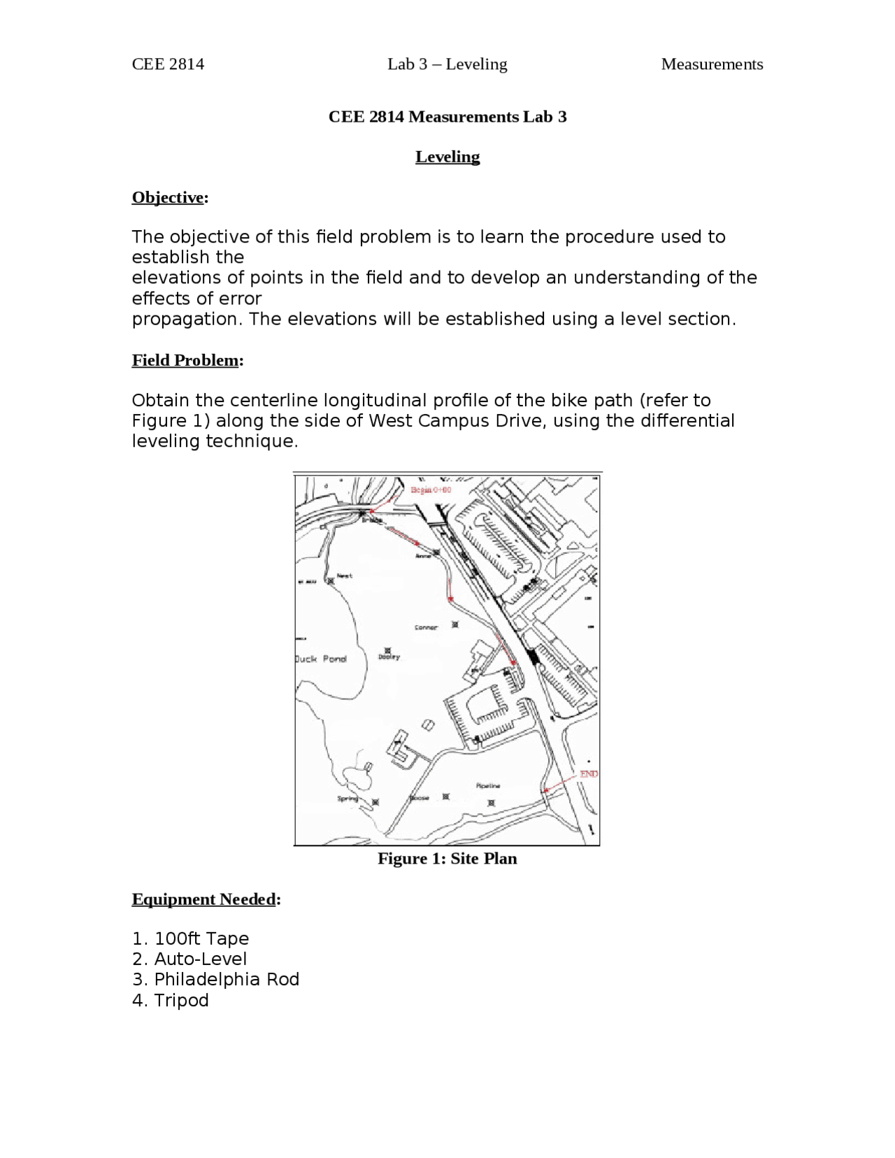 Lab 3 - Leveling - Civil and Environmental Engineering Measurement ...