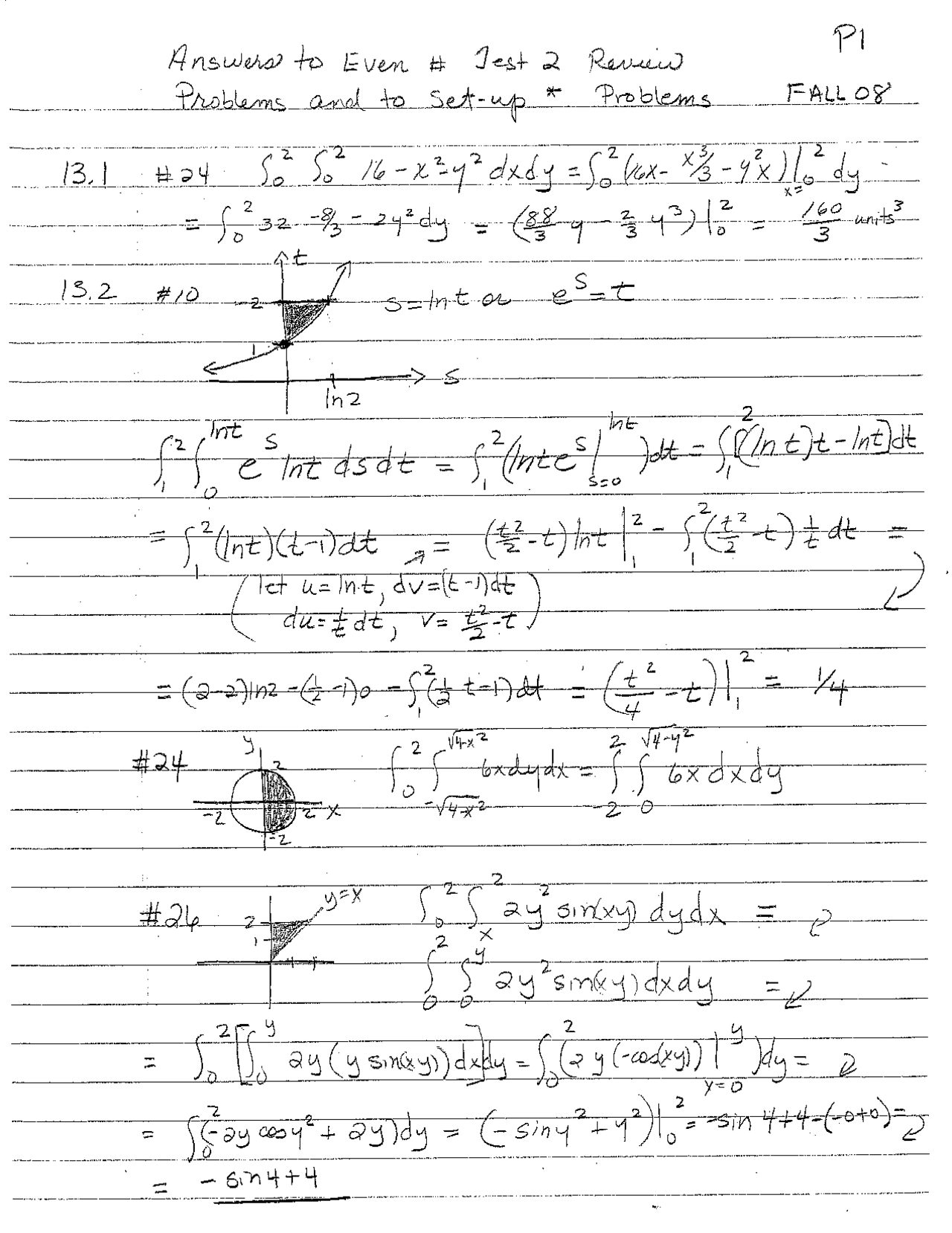 Calculus 22 Problem Calculus exam with solutions and demonstrations | MATH 2224 - Docsity