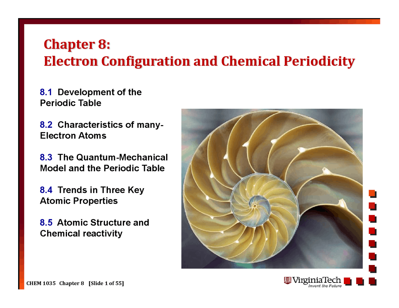 Electron Configuration and Chemical Periodicity - Lecture Slides | CHEM ...