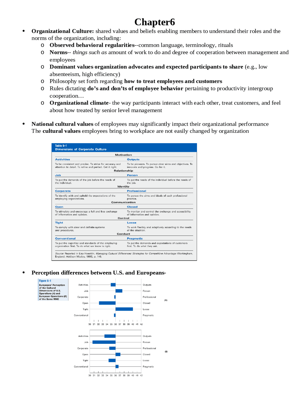 Organization Culture, Observed Behavioral Regularities - Lecture Notes ...