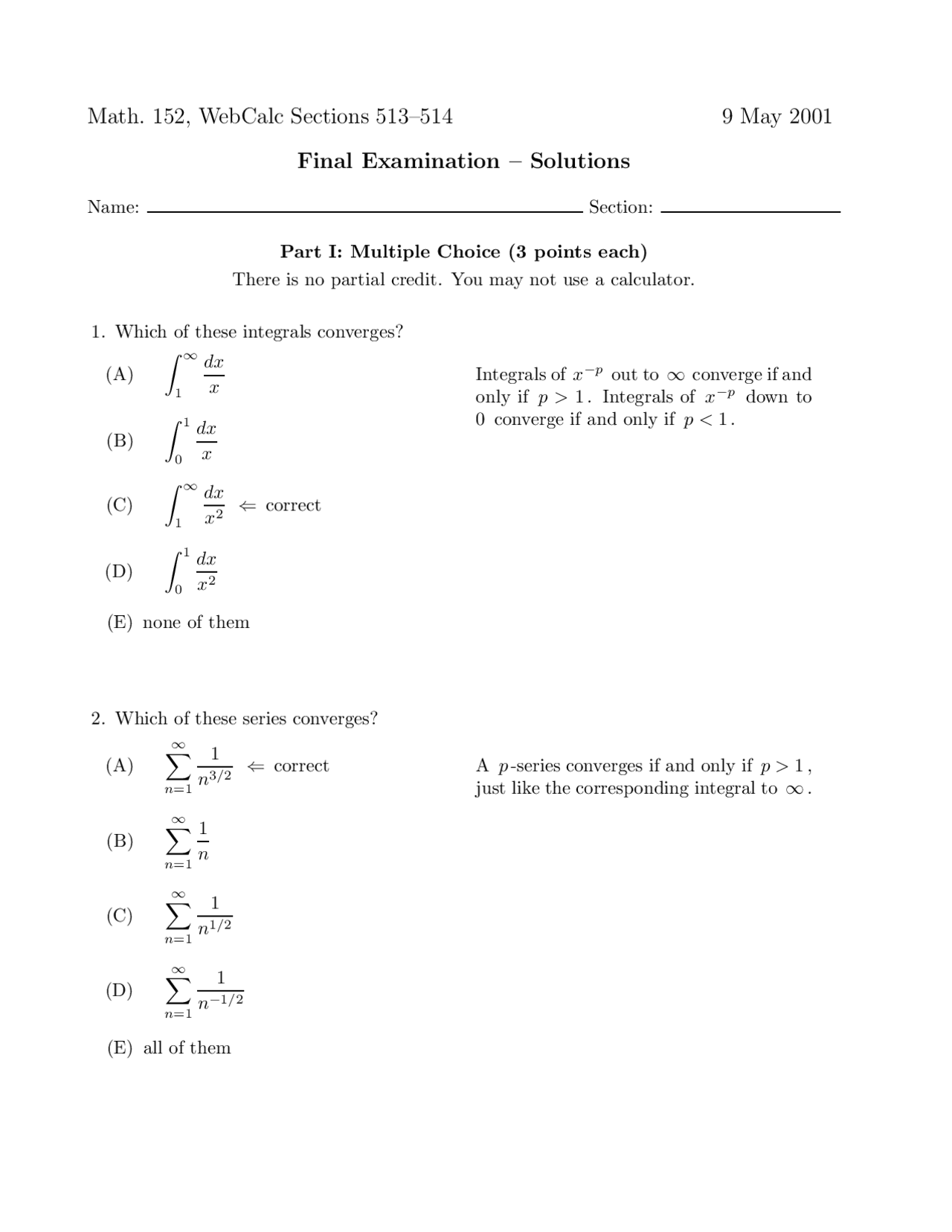 Engineering Math Mcq Solved 21 Multiple Choice Questions of Engineering Mathematics II ...