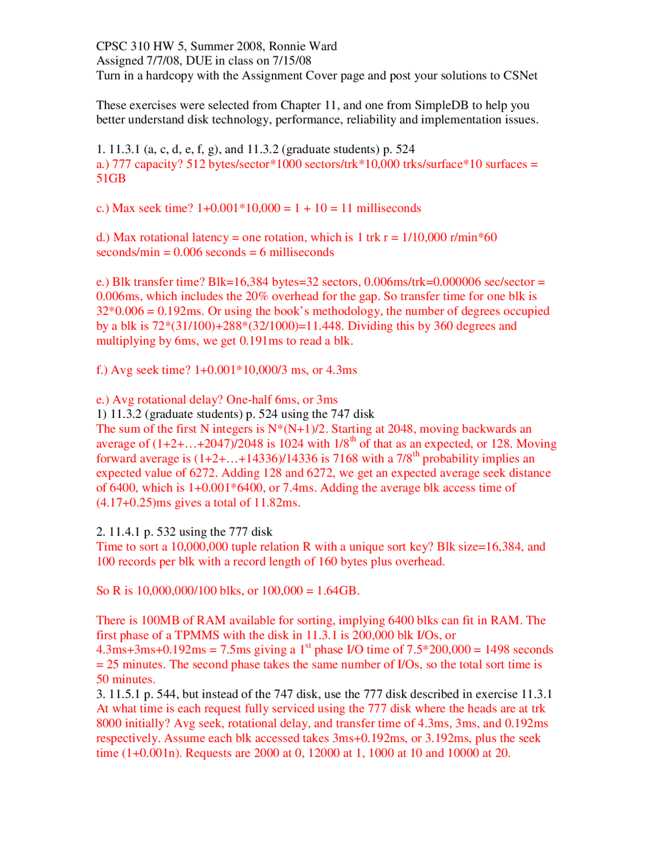 Database Systems - Assignment 5 | CPSC 310 - Docsity