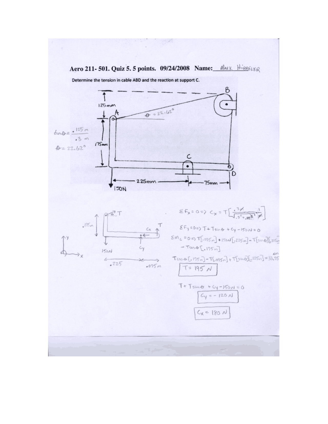 1 Solved Problem on Aerospace Engineering of Mechanics - Homework ...