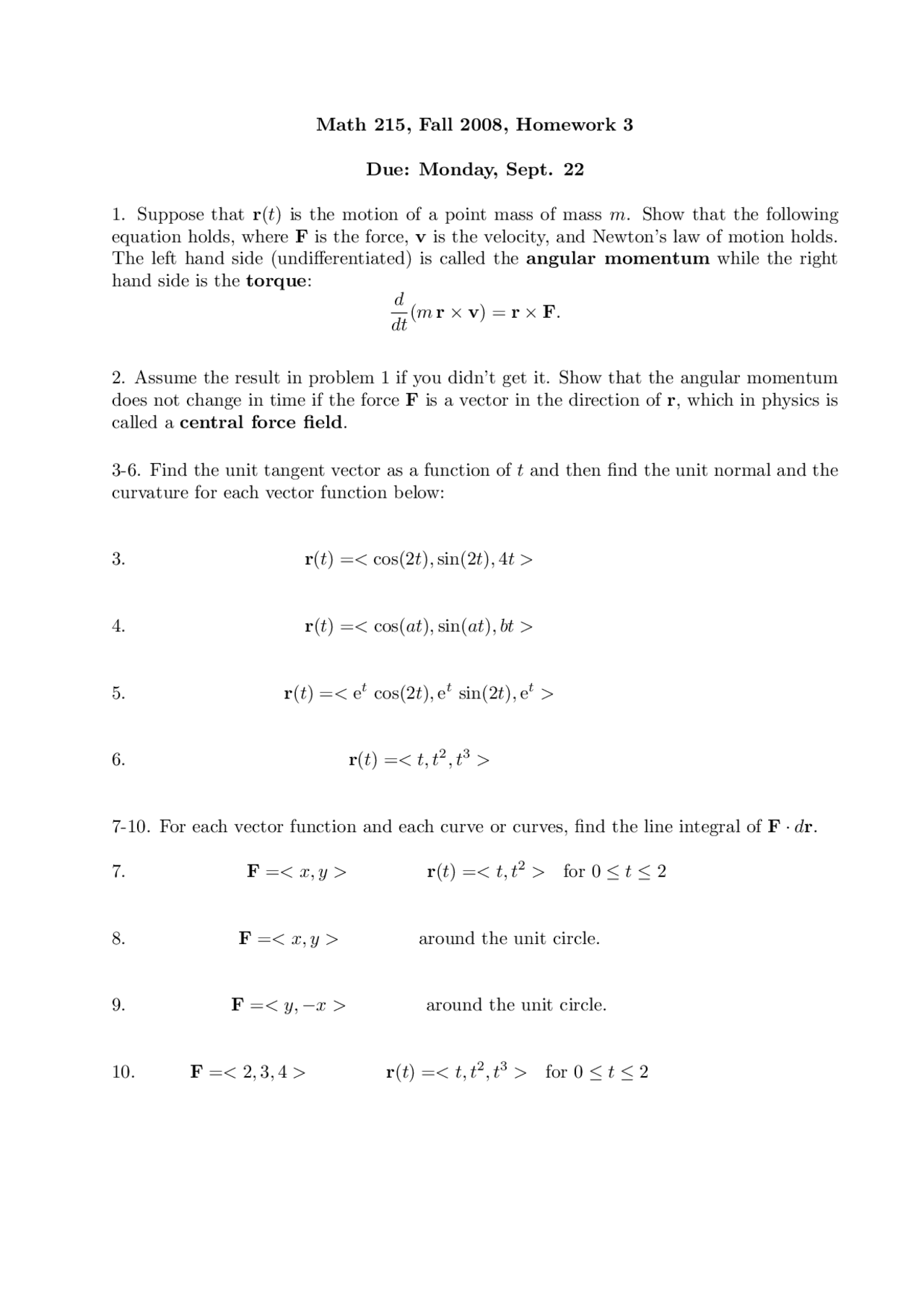Solutions For Assignment 1 Analytic Geometry And Calculus III MATH Solutions for assignment 1 analytic geometry and calculus iii math