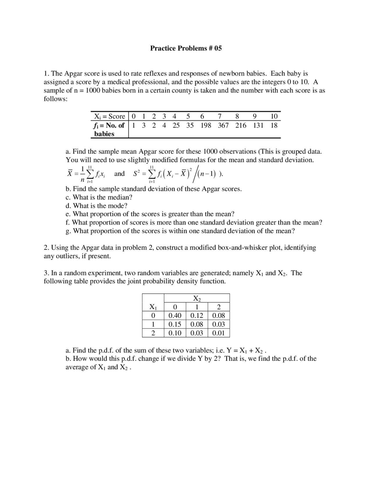 Practice Problems 5 Questions - Applied Statistics for Engineers and ...