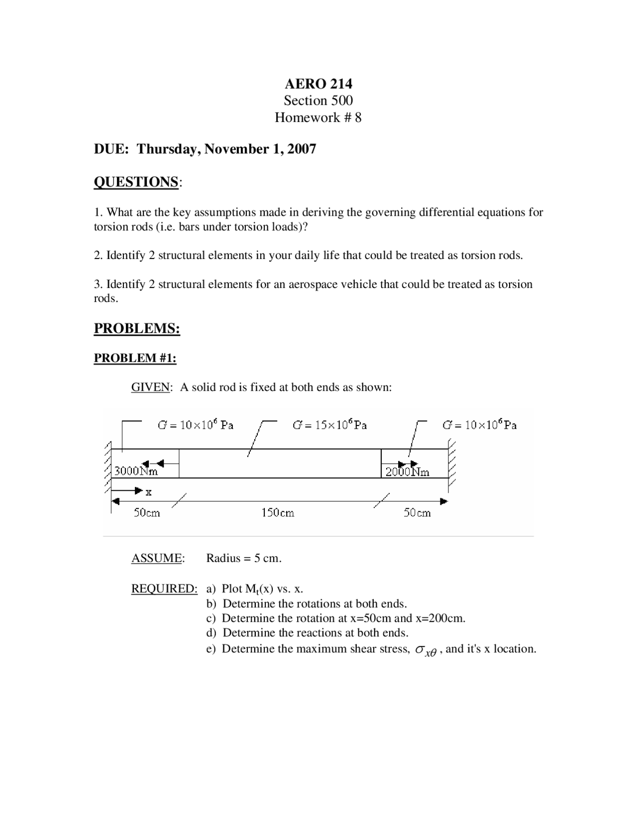 Homework 8 | Introduction to Aerospace Mechanics of Materials | AERO ...