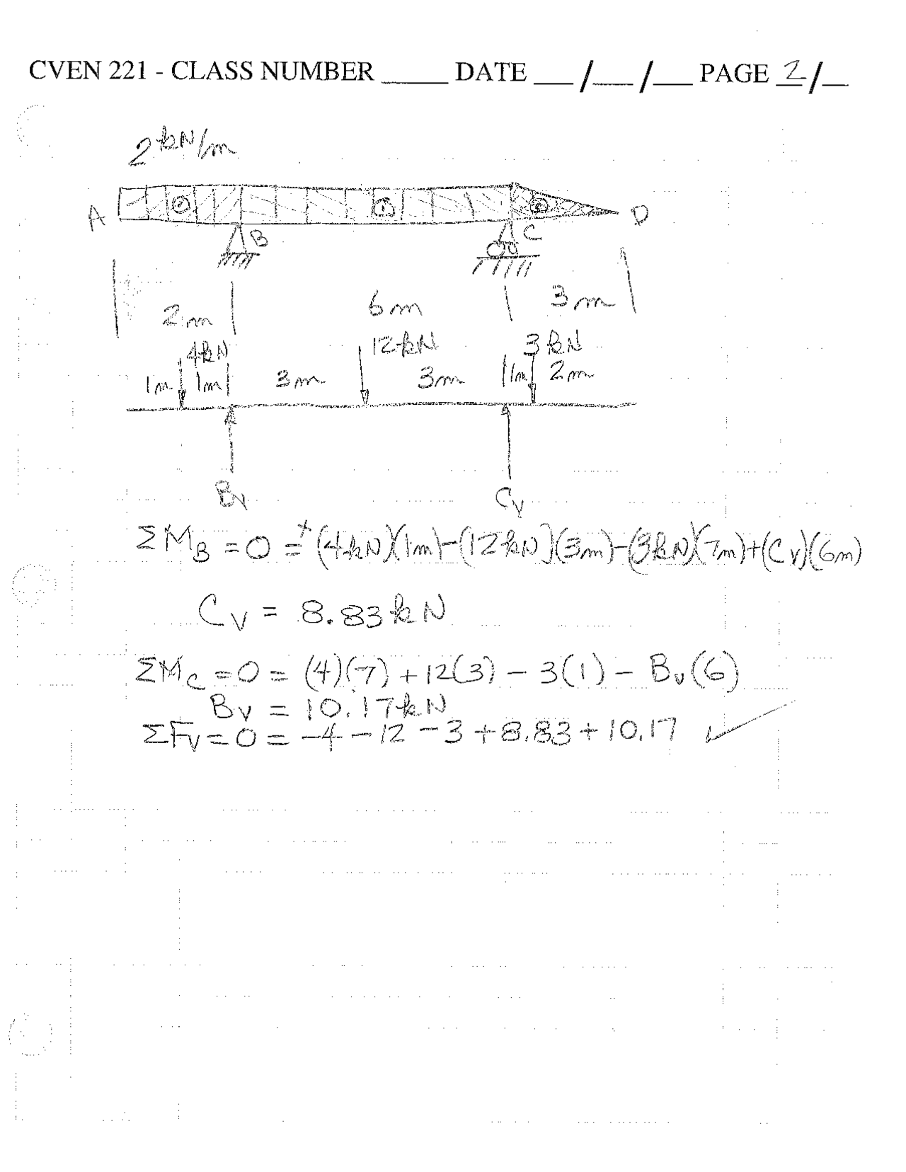 Engineering Mechanics for Statistics - Handwritten Notes | CVEN 221 ...