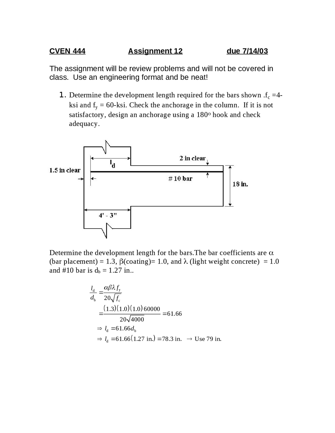 Cvan Section Assignment 2 Problems with Solution of Mechanics of Materials - Assignment 12 ...