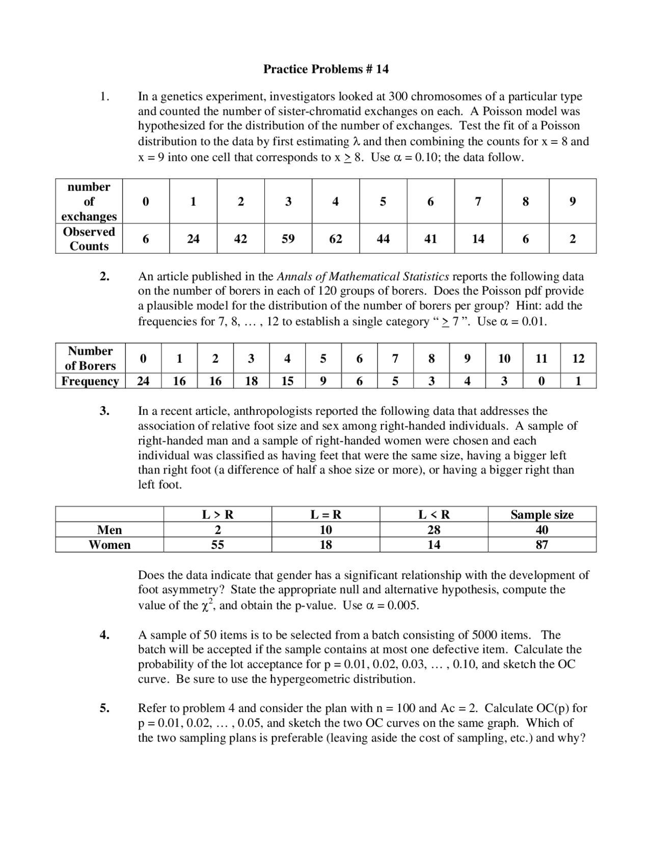 Acer Stat Example Questions 10 Questions on Applied Statistics for Engineers and Scientists | STAT ...