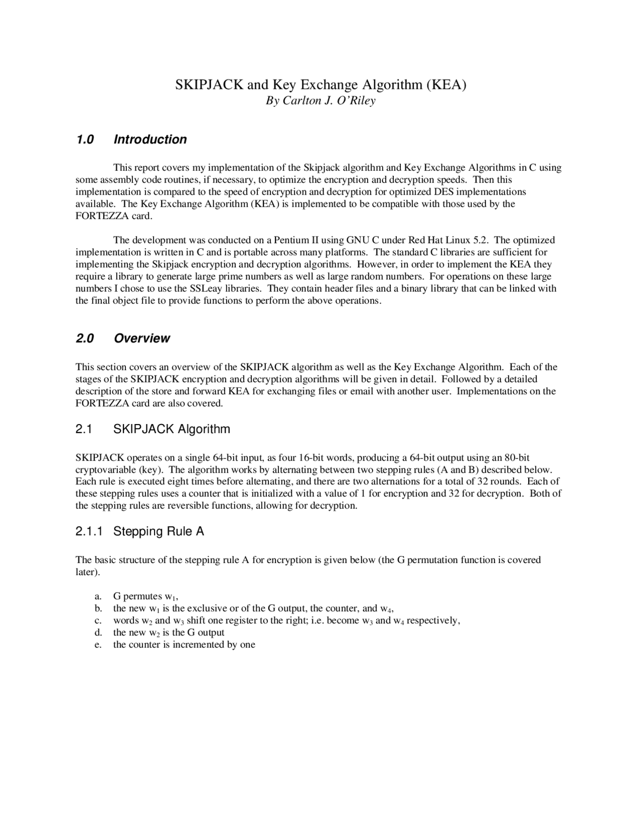 Skipjack and Key Exchange Algorithm KEA | ECE 646 | Study Guides ...