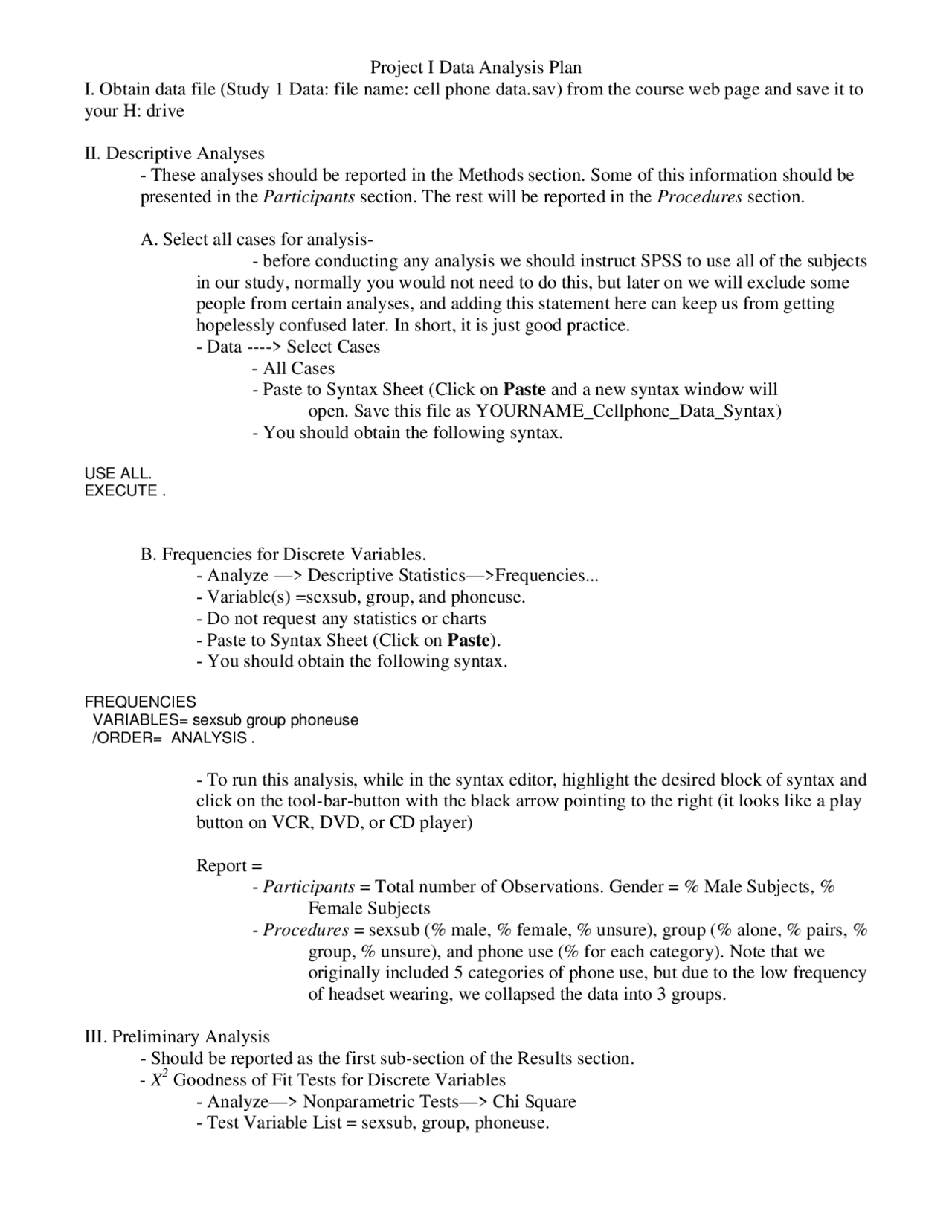 Project 1 Data Analysis Plan - Psychological Research I | PSYC 201 ...