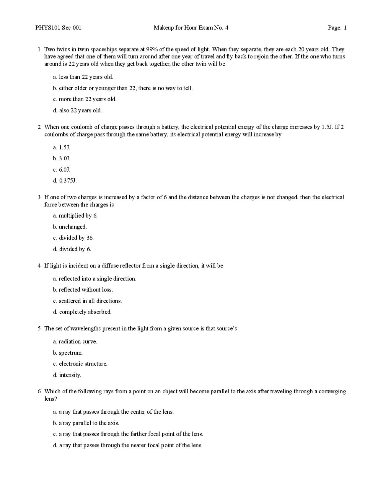 38 Solved Questions on Dispersion Effects and Images - Exam 4 | PHYS ...