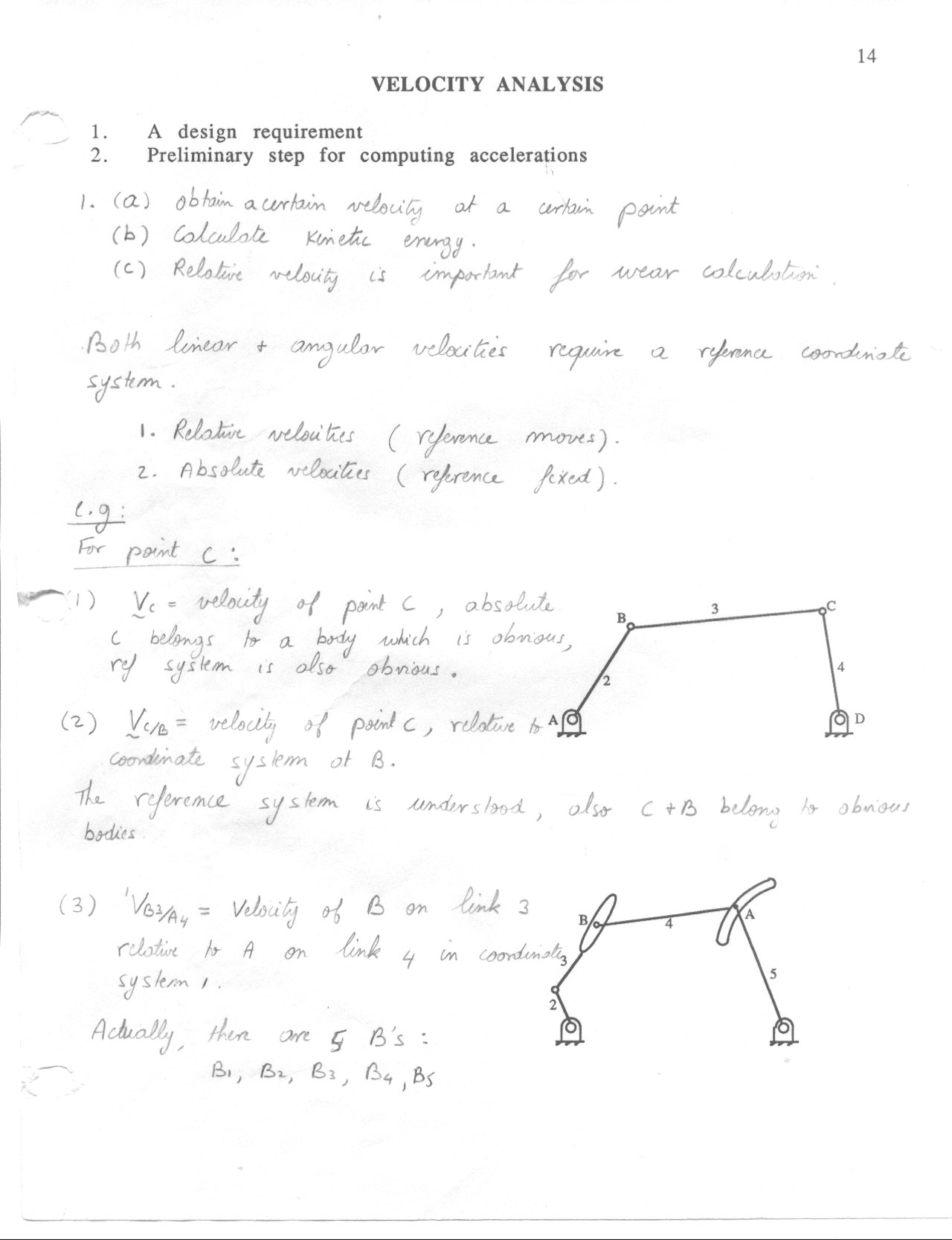 Lecture Notes on Velocity Analysis - Mechanisms Analysis and Design ...
