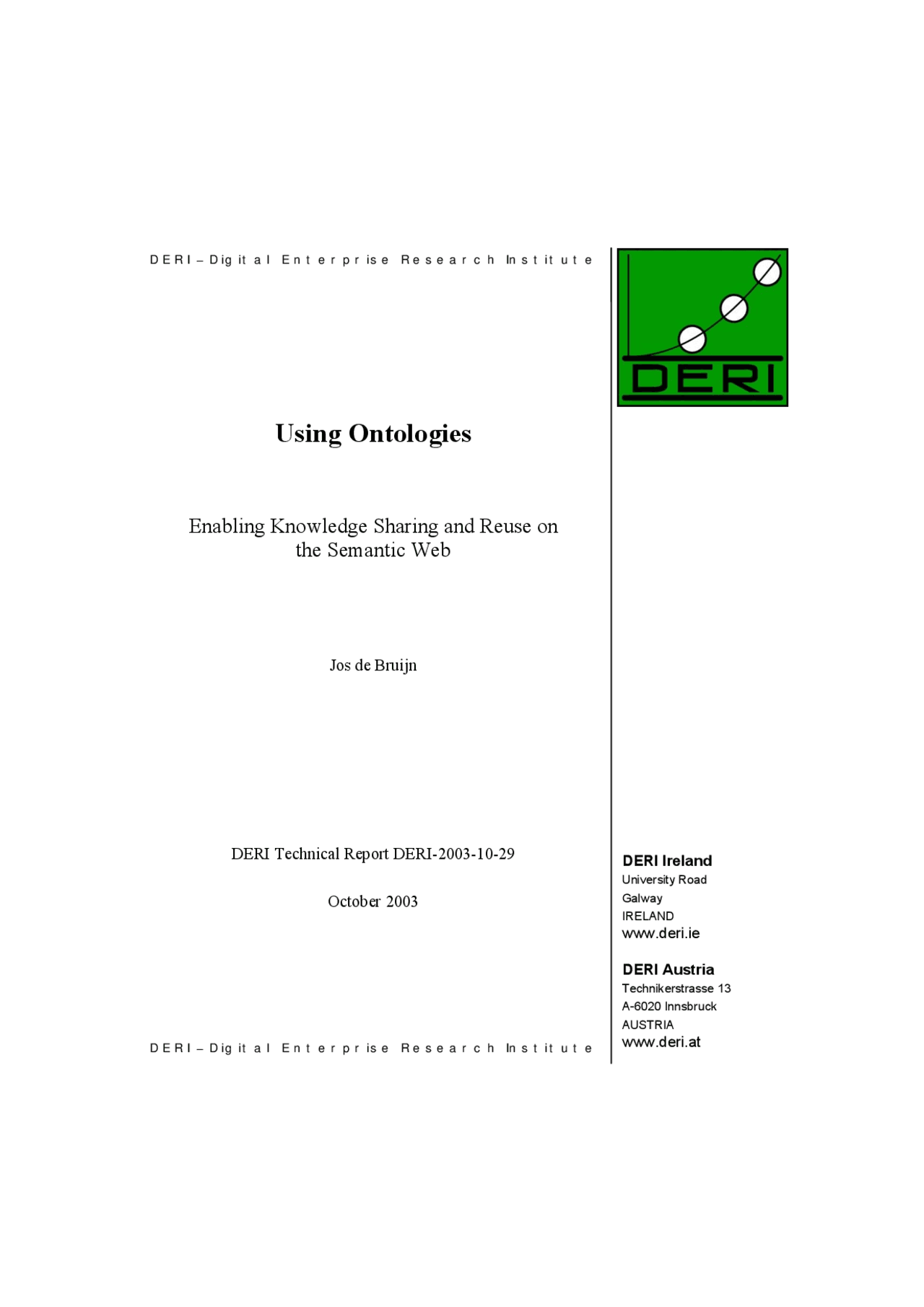 Using Ontologies - Knowledge Management for Engineering and Business ...