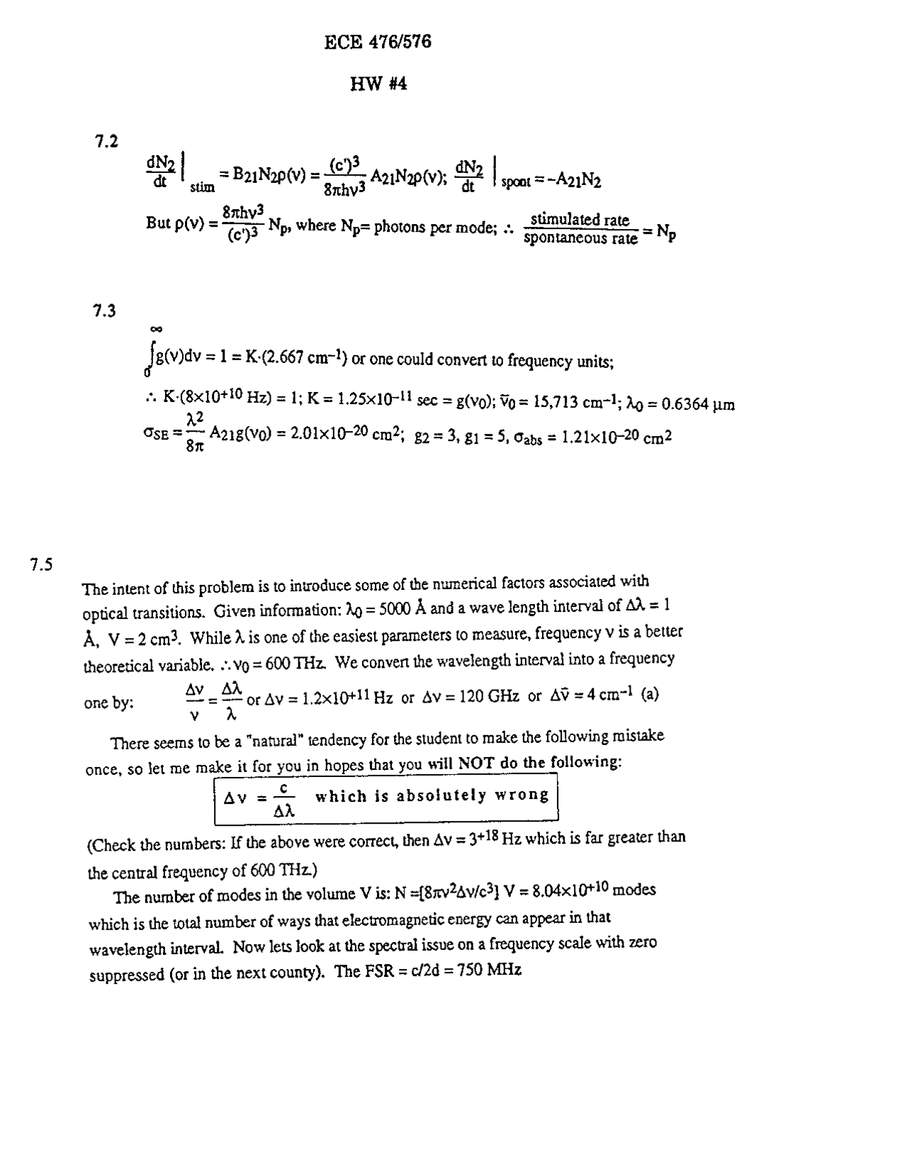 Assignment 4 for Laser Application in Engineering | ECE 478 ...