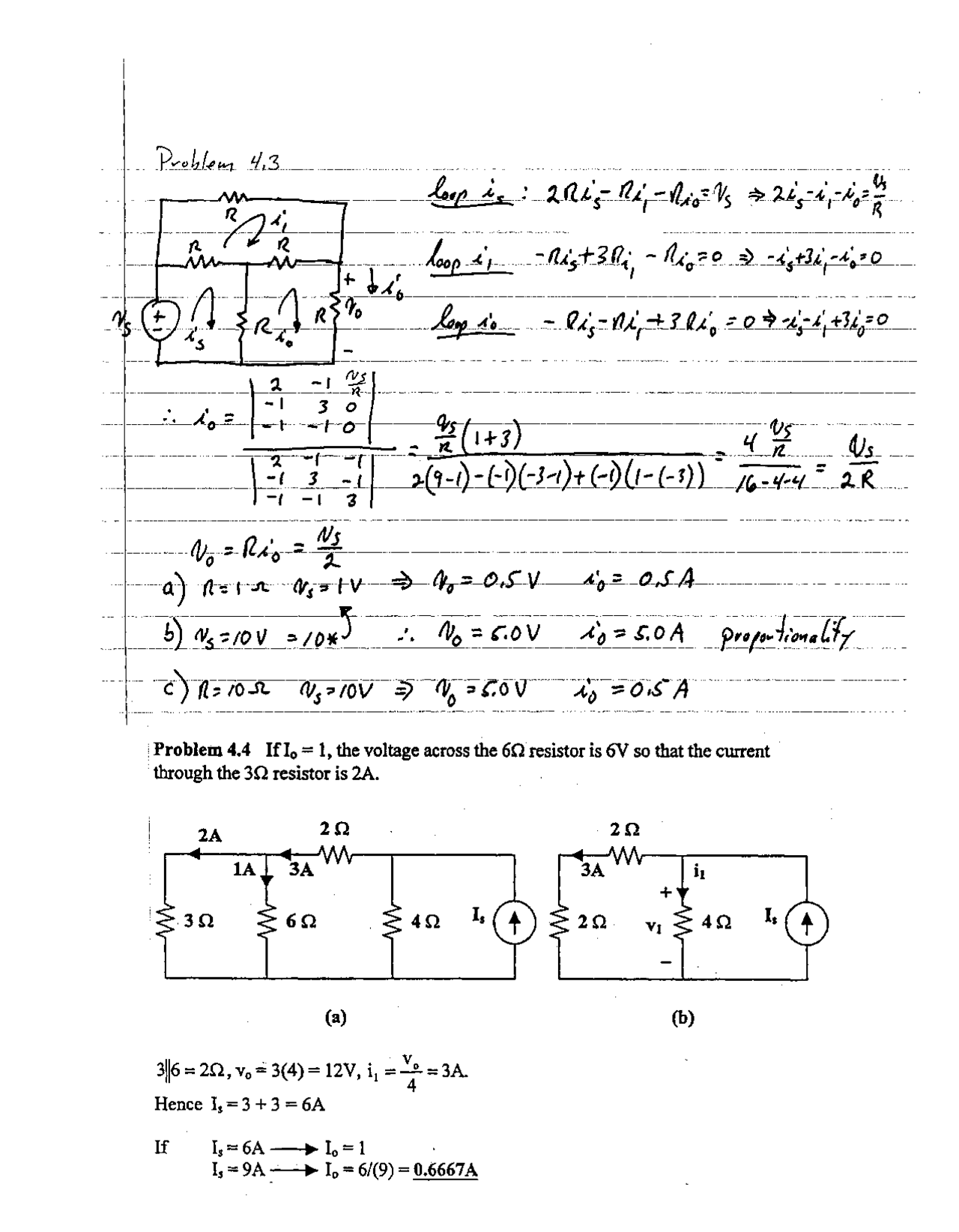 Problems with Solution for Electric Circuit Analysis | ECE 280 - Docsity