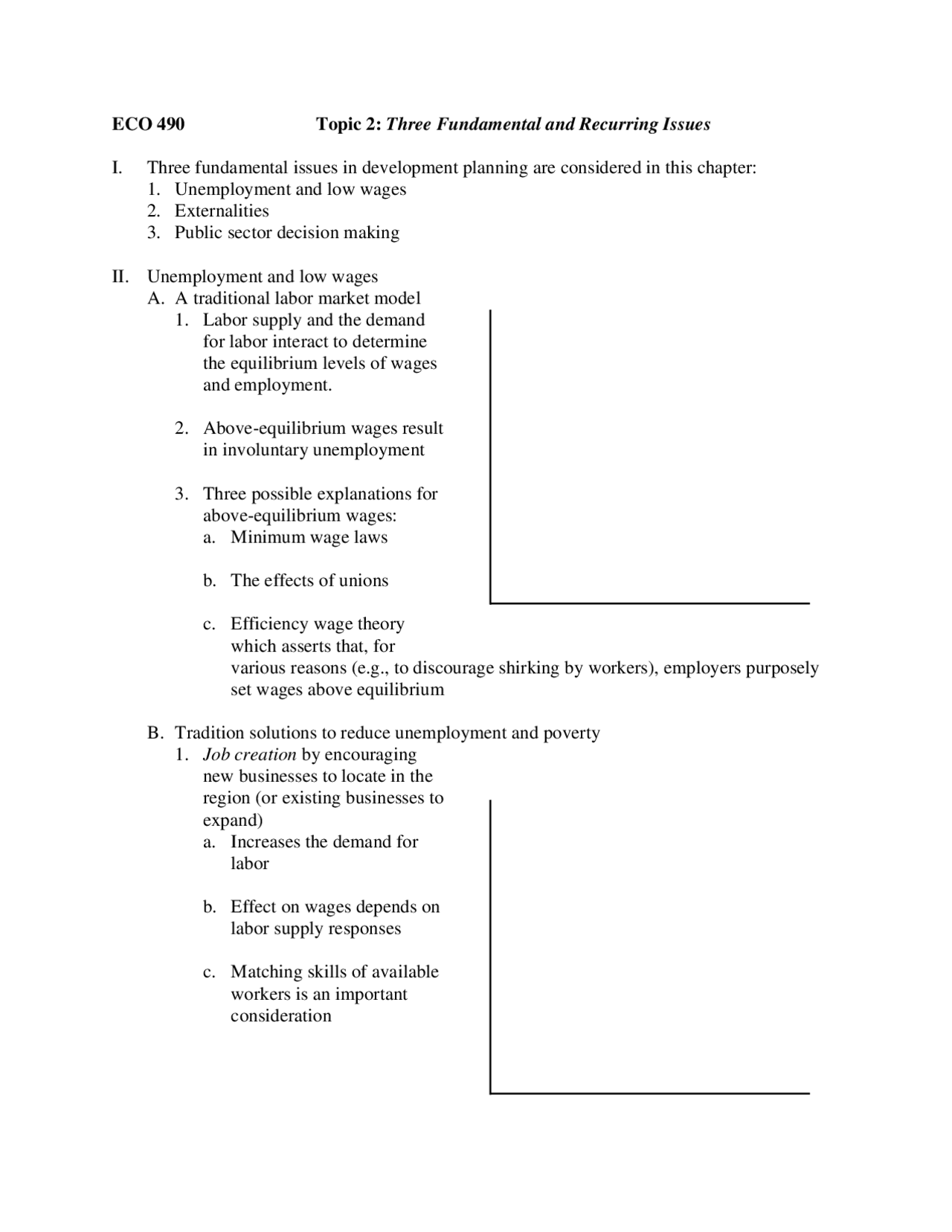 Three Fundamental and Recurring issues - Assignment | ECO 490.04 - Docsity