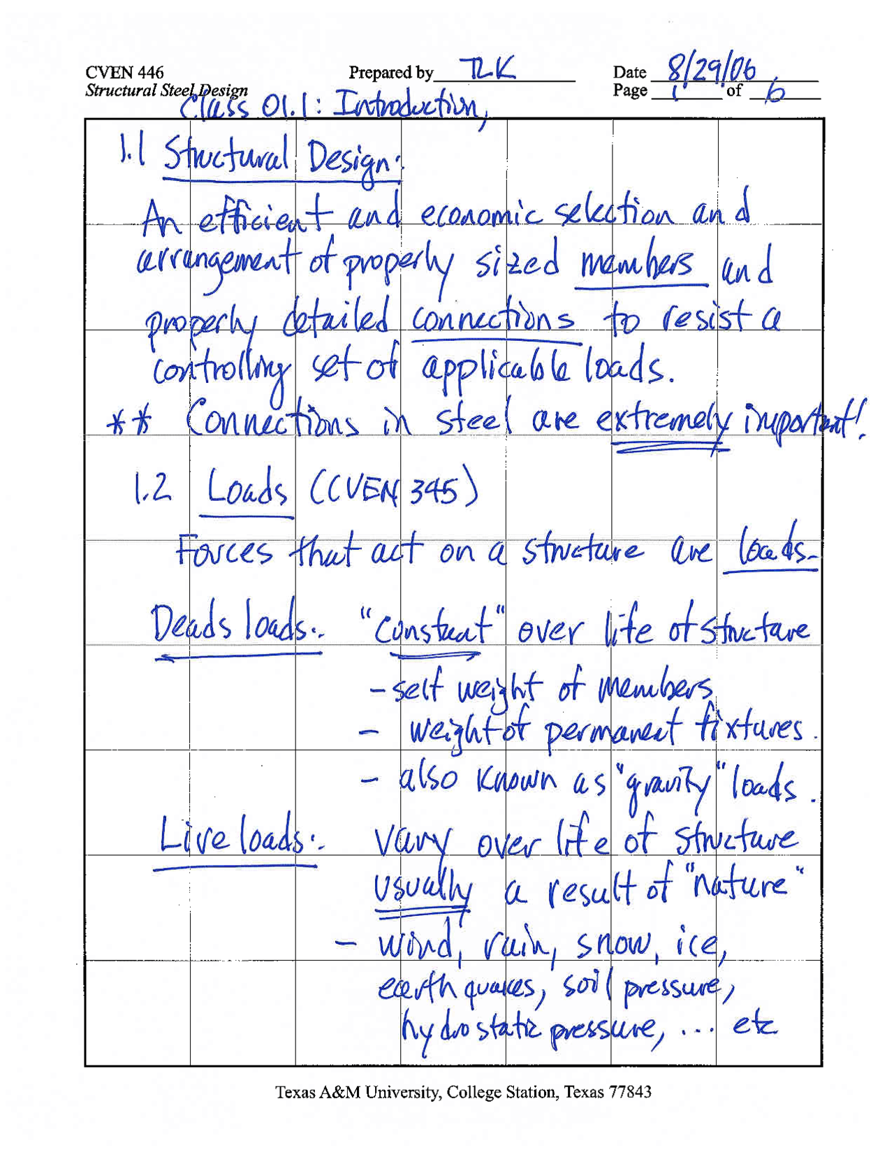 Handwritten Notes on Structural Steel Design | CVEN 446 | Study notes ...