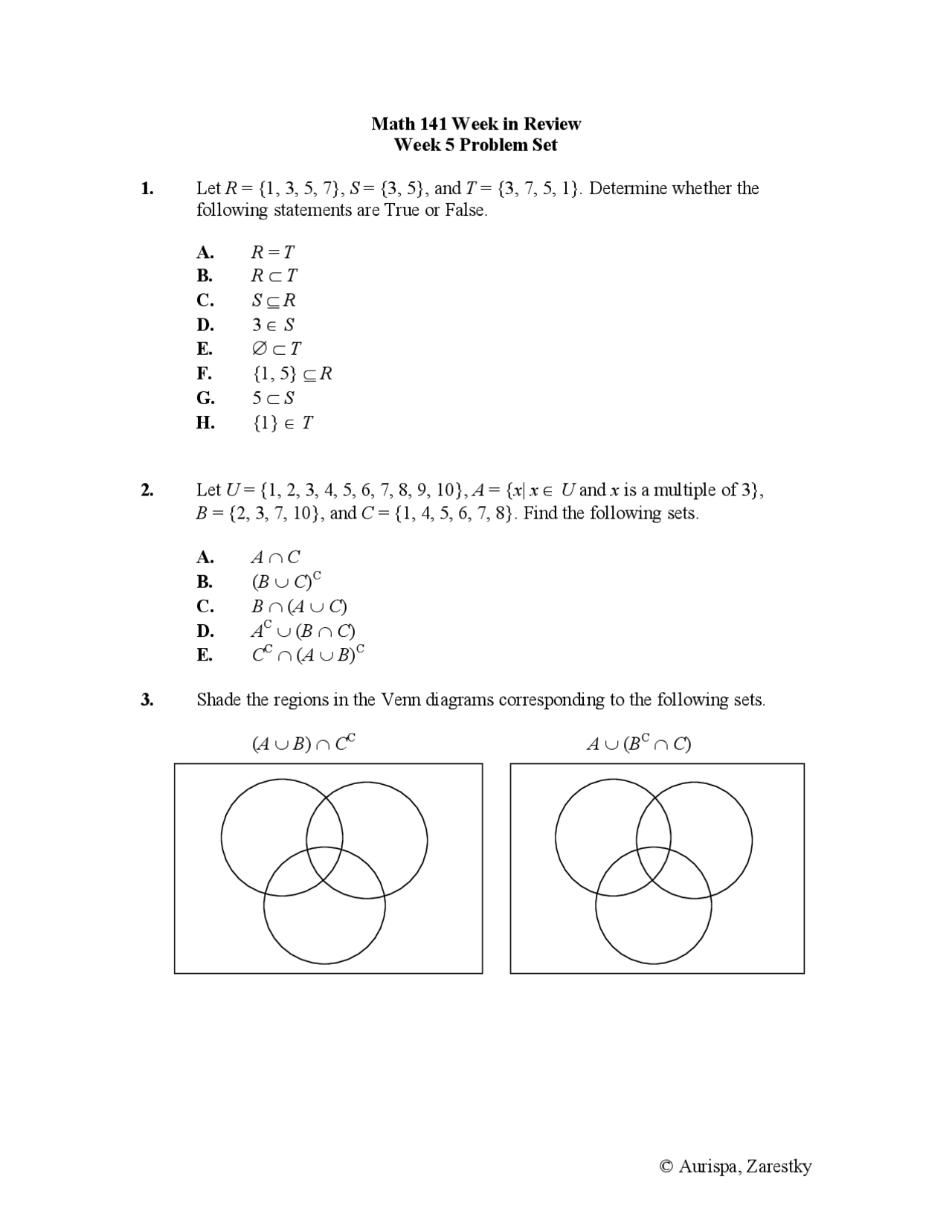 15 Questions of Business Mathematics - Assignment 5 | MATH 141 - Docsity
