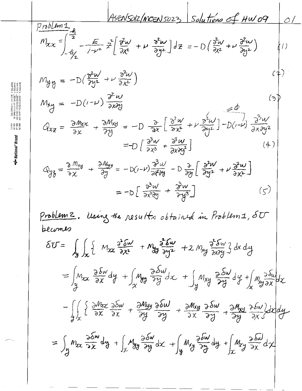 Solutions of Homework 9 - Mechanics of Aerospace Structures | ASEN 5012 ...
