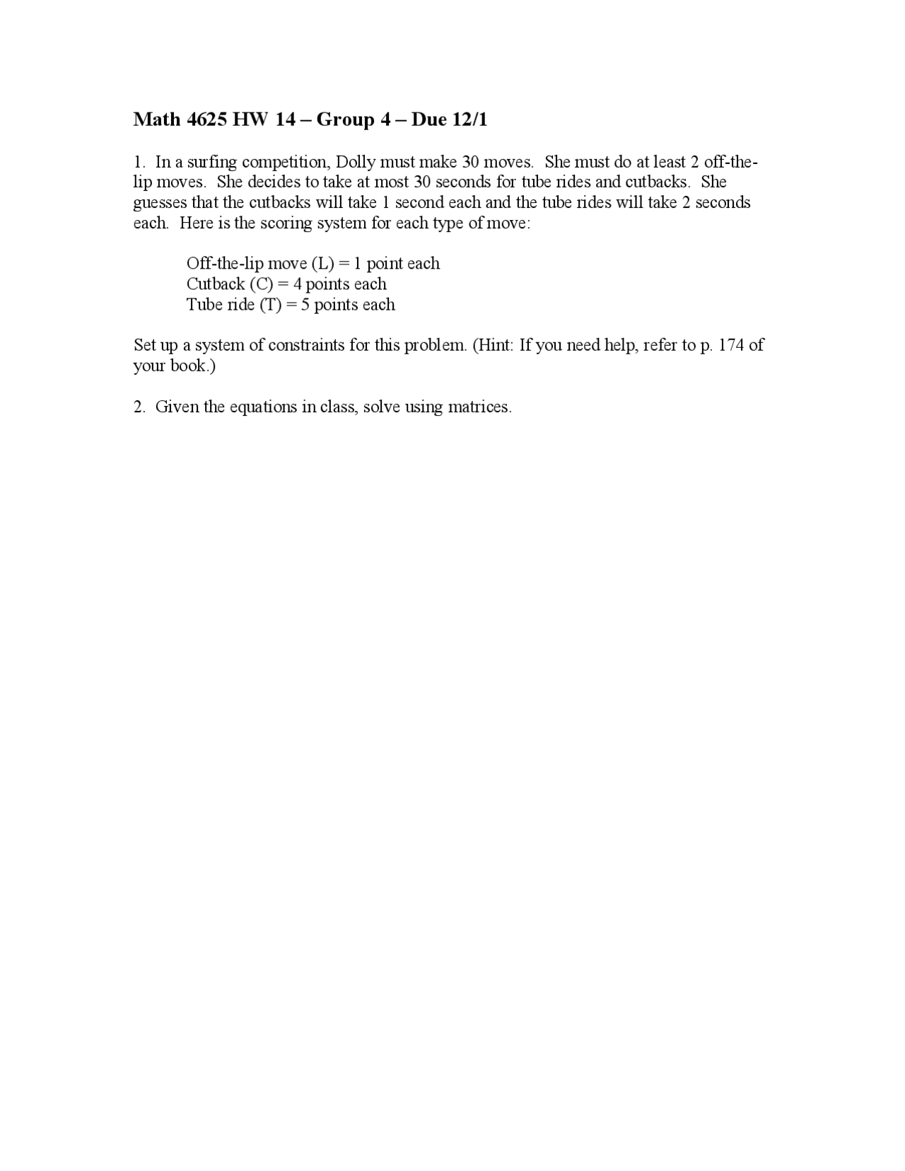 Group 4 - Mathematics for Secondary Teachers | MATH 4625 - Docsity