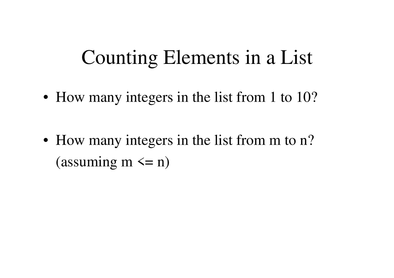 Counting Elements In A List Notes CMSC 250 Docsity counting-elements-in-a-list-notes-cmsc-250-docsity
