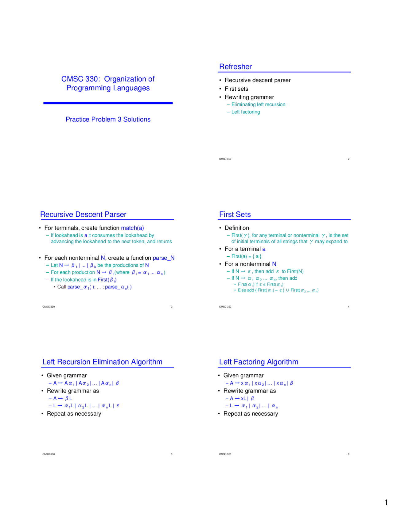 Practice Problem 3 Solutions - Organization of Programming Languages ...