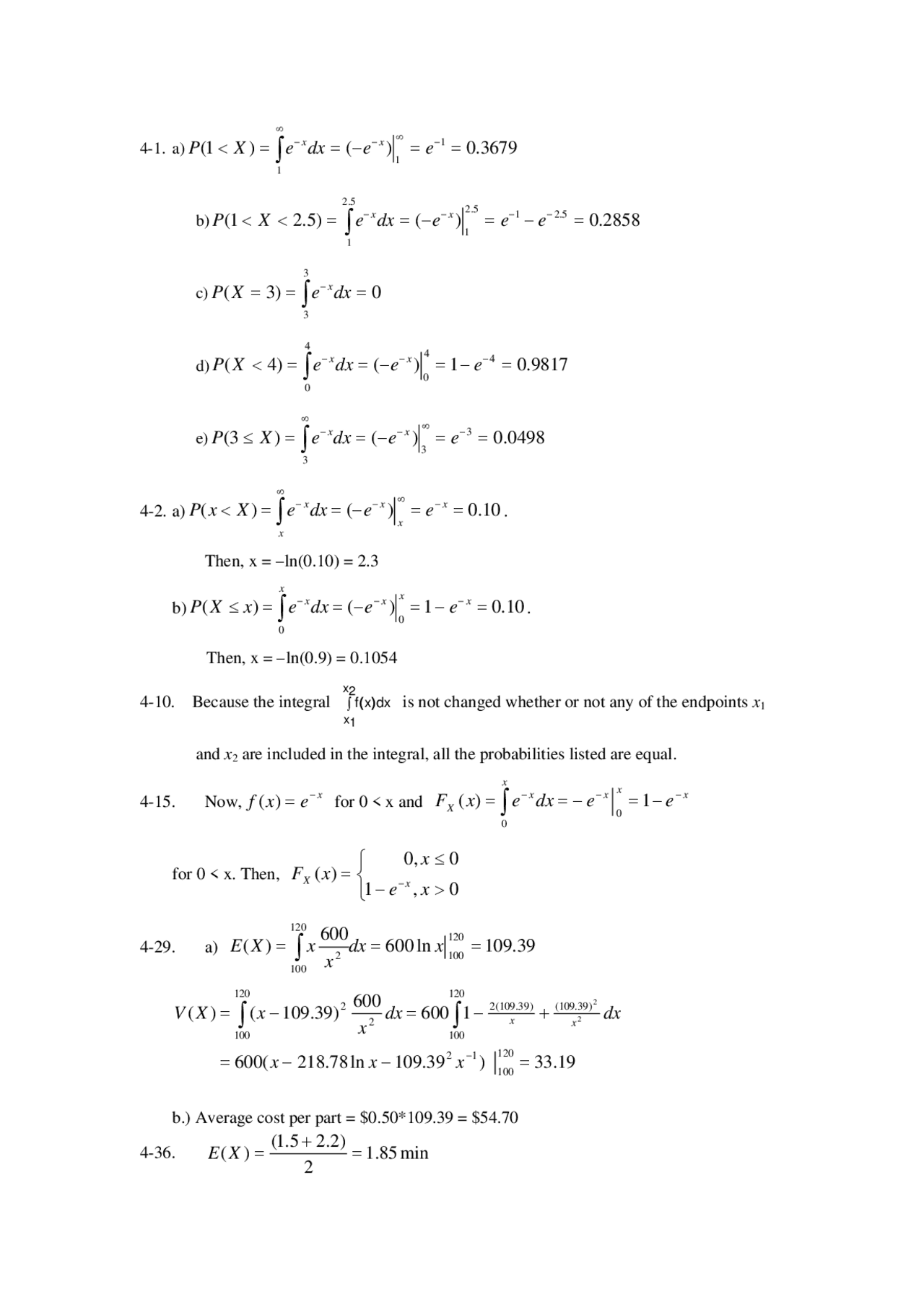 Uni Statistics Math Problems 10 Solved Problems on the Statistical Analysis - Homework 3 | STAT 601 ...
