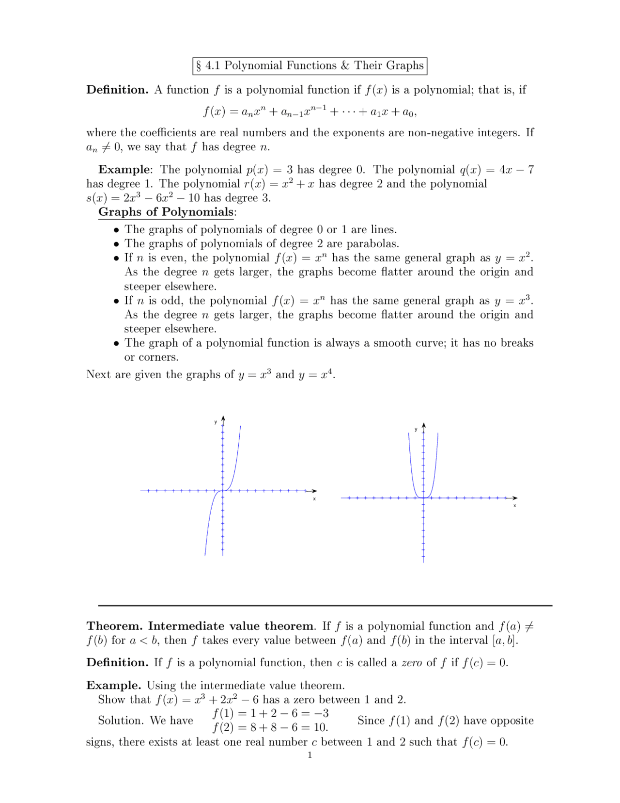5 Examples of Polynomial Functions and their Graph - Algebra | MATH 102 ...