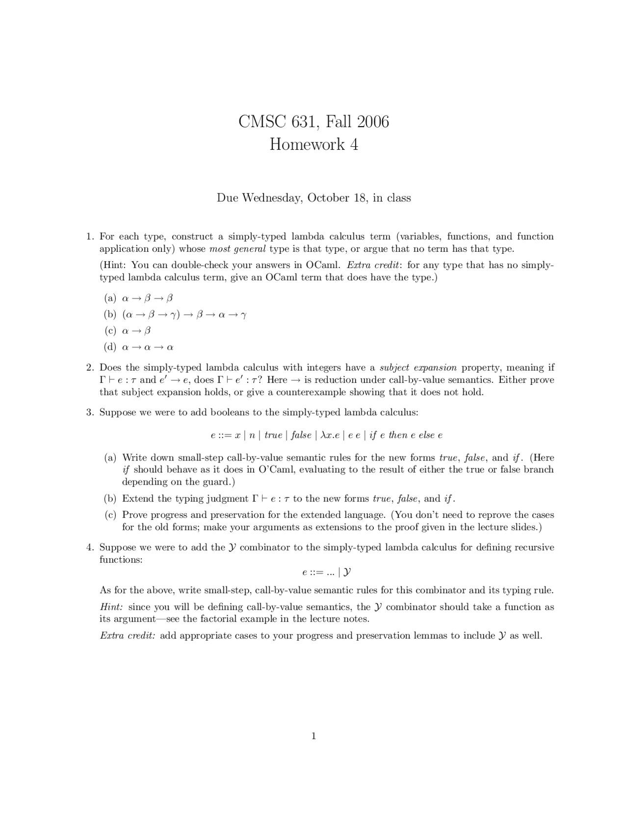 4 Questions for Homework 4 - Programming Analysis and Understanding ...