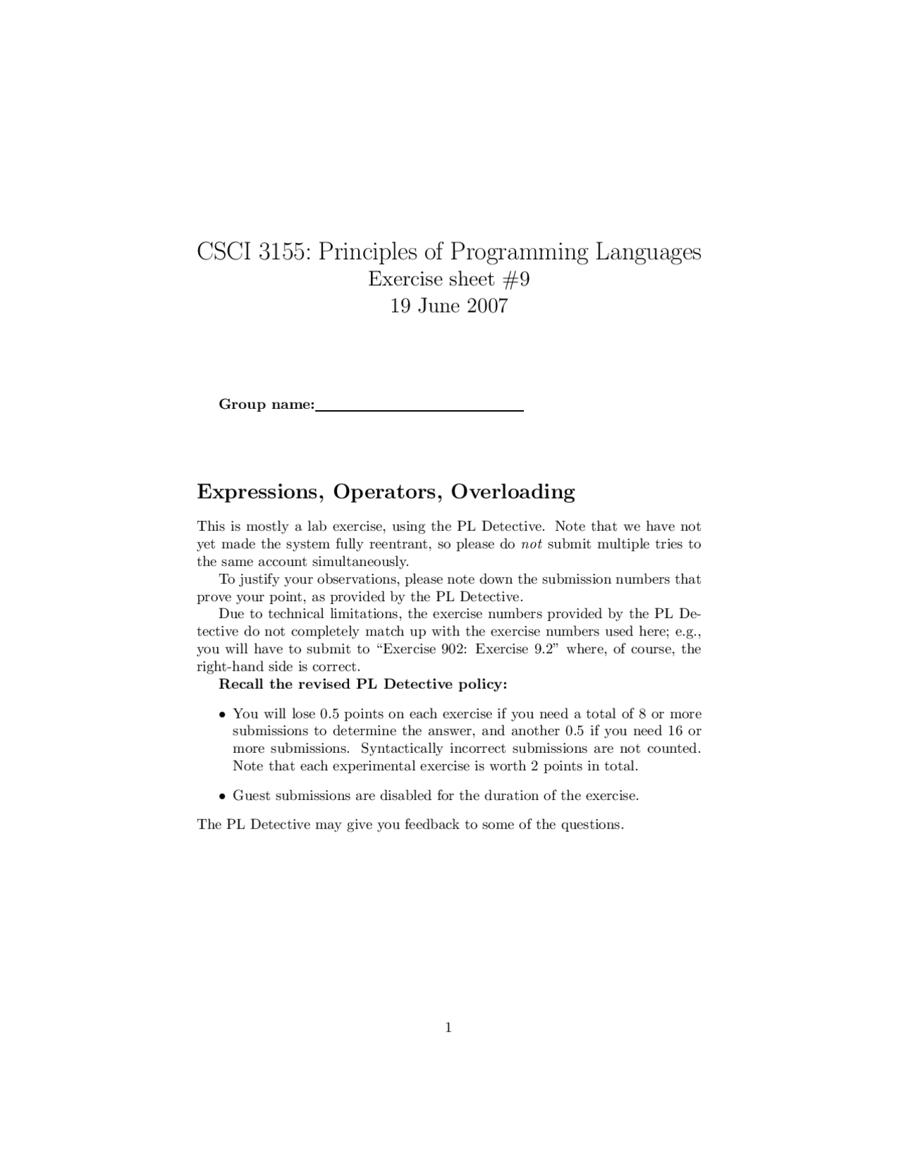 Problem Set 9 - Principles of Programming Languages | CSCI 3155 ...