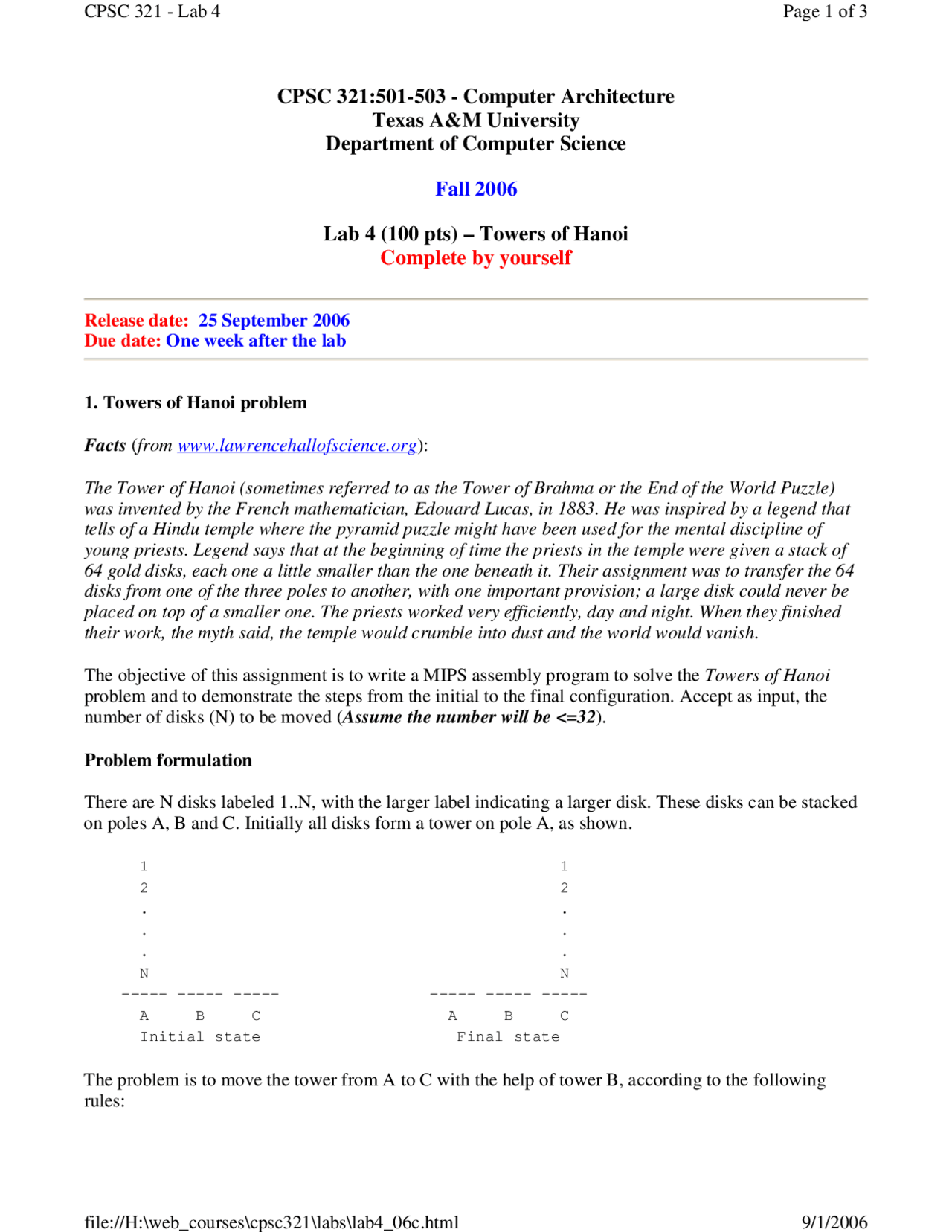 Solved Problems on Computer Architecture - Assignment 4 | CPSC 321 ...