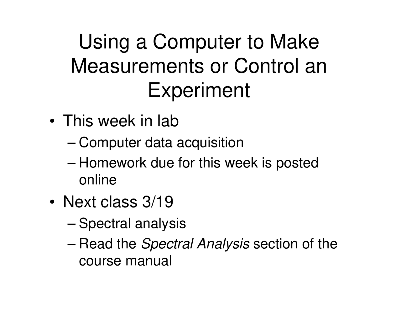 Using a Computer to Make Measurements or Control an Experiment | AOE ...