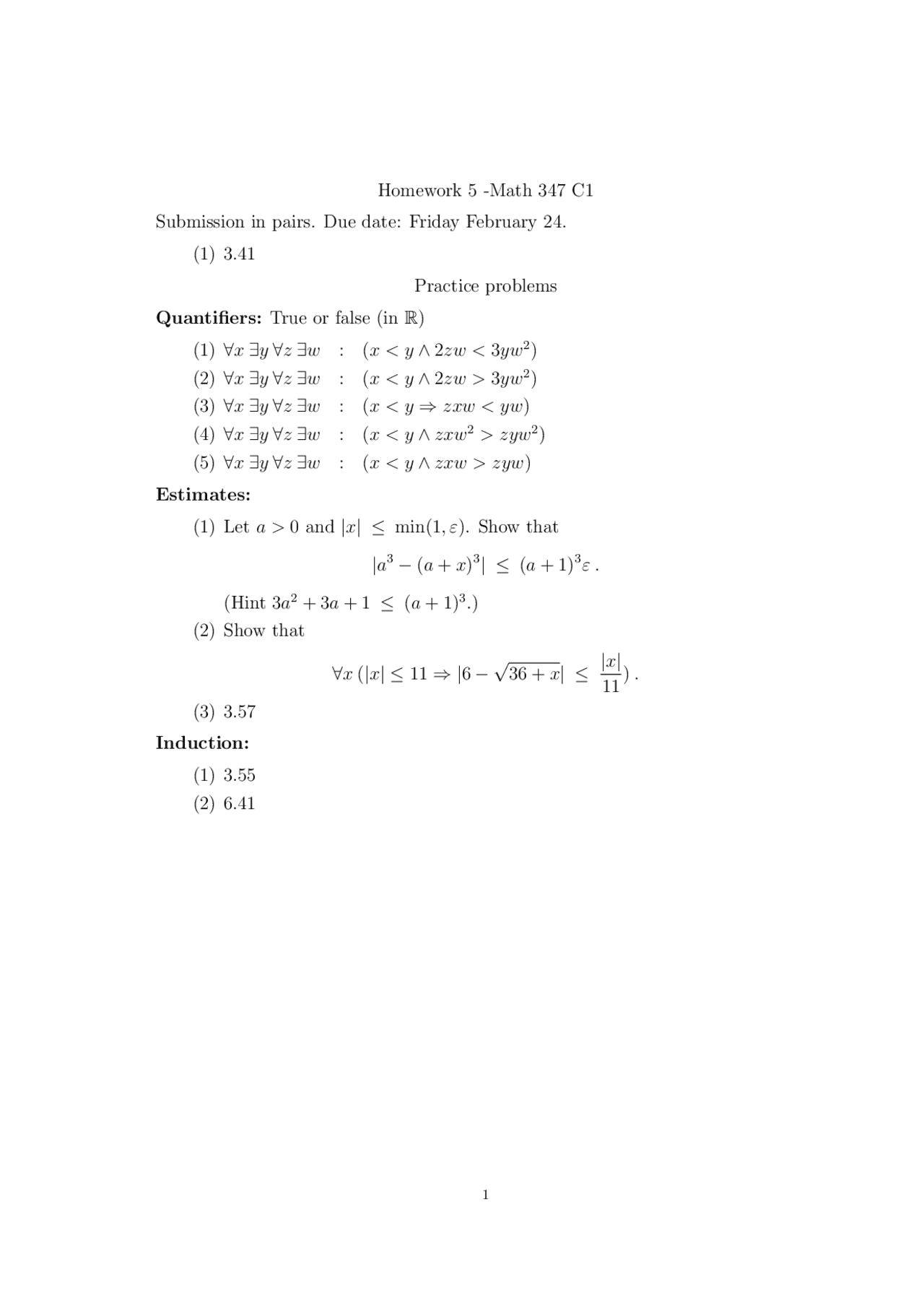 Fundamental Mathematics Example Problem Practice Problems for Assignment 5 - Fundamental Mathematics | MATH 347 ...