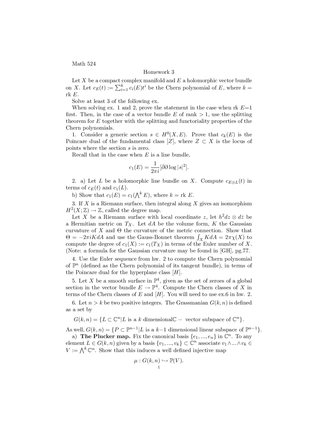 2 Solved Problems on Linear Analysis on Manifolds - Assignment 3 | MATH ...