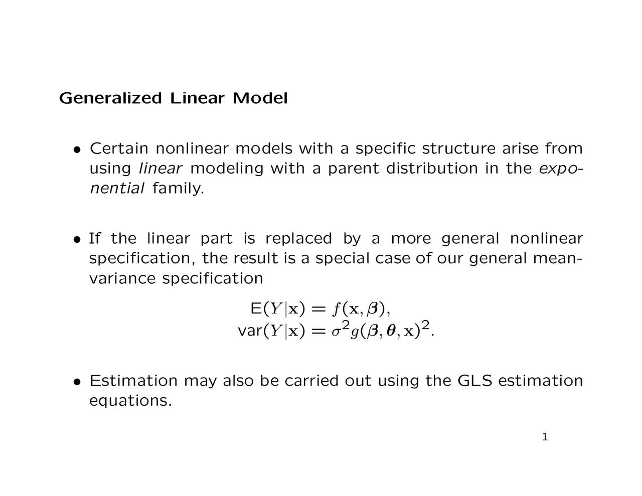 Generalized Linear Model - Lecture Notes | ST 762 - Docsity