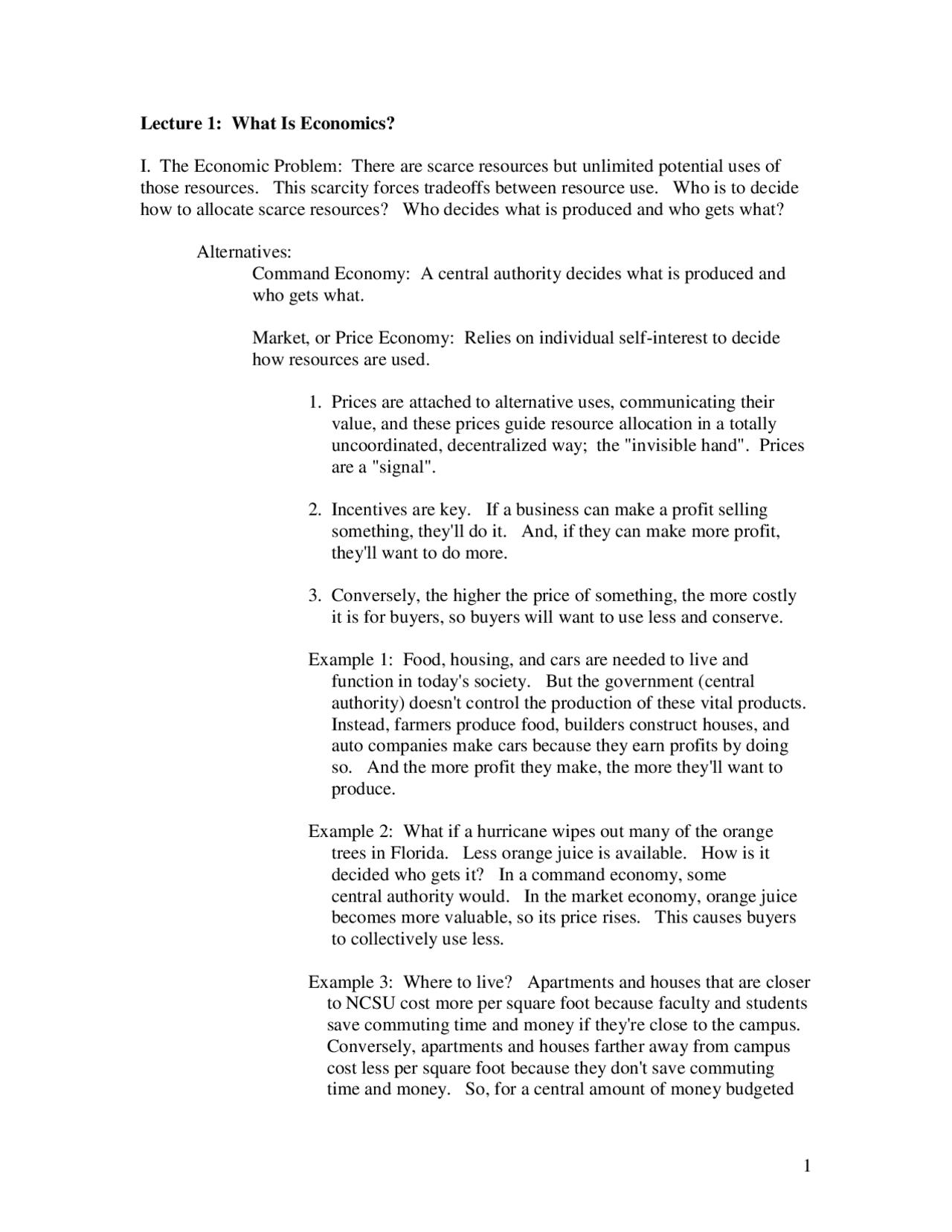What is Economics - Lecture Notes | ARE 201 - Docsity
