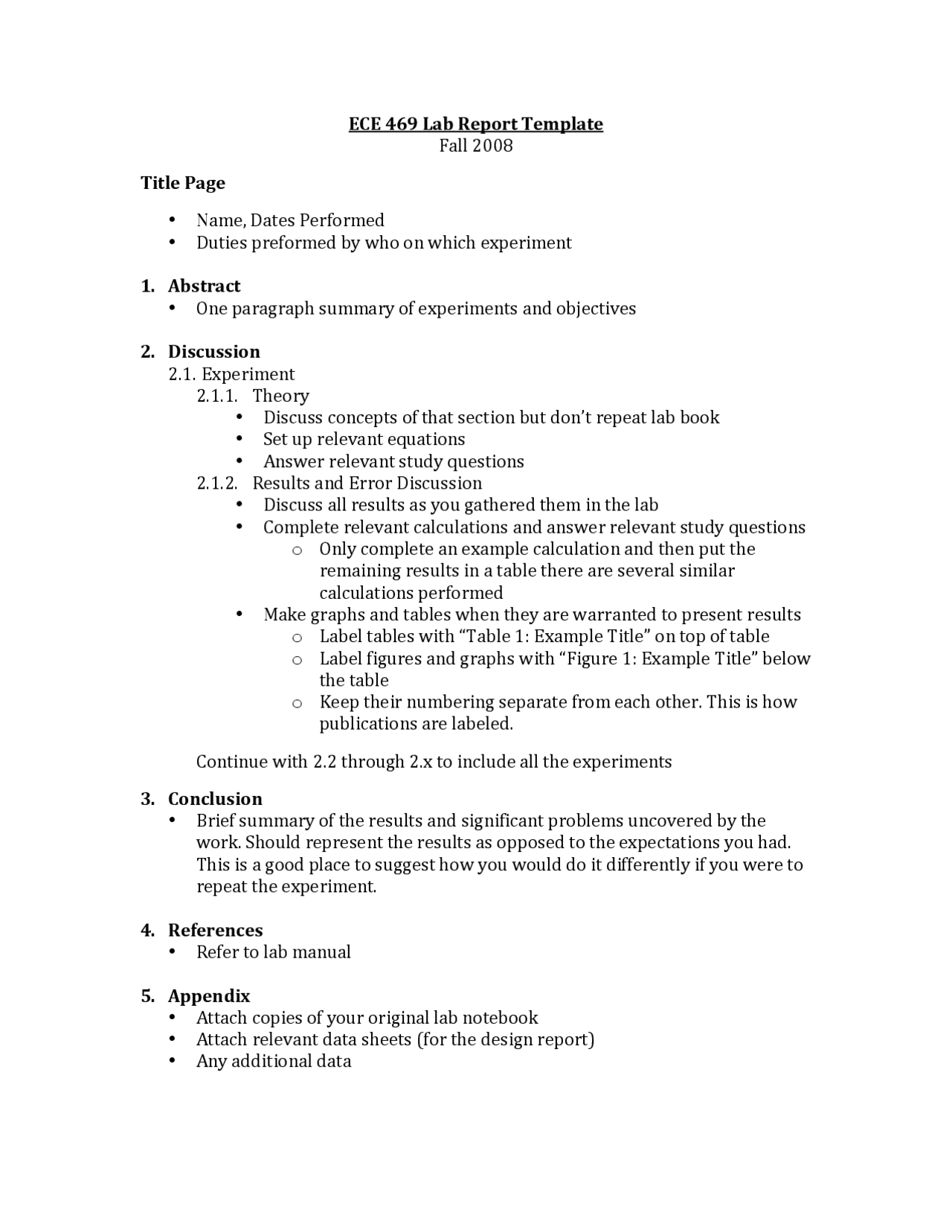 Lab Report Template - Power Electronics Laboratory  ECE 22 - Docsity