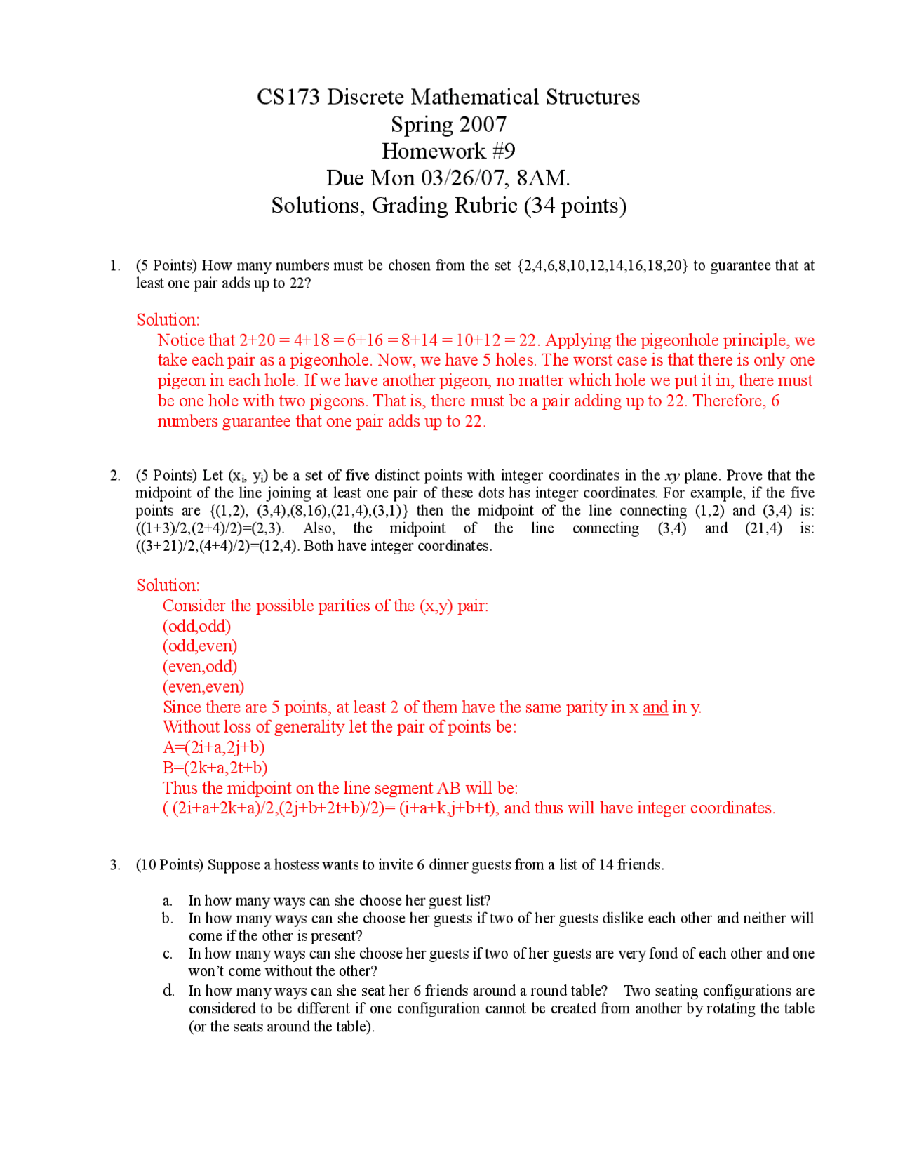 5 Solved Questions on Discrete Structure of Mathematics - Assignment 9 ...