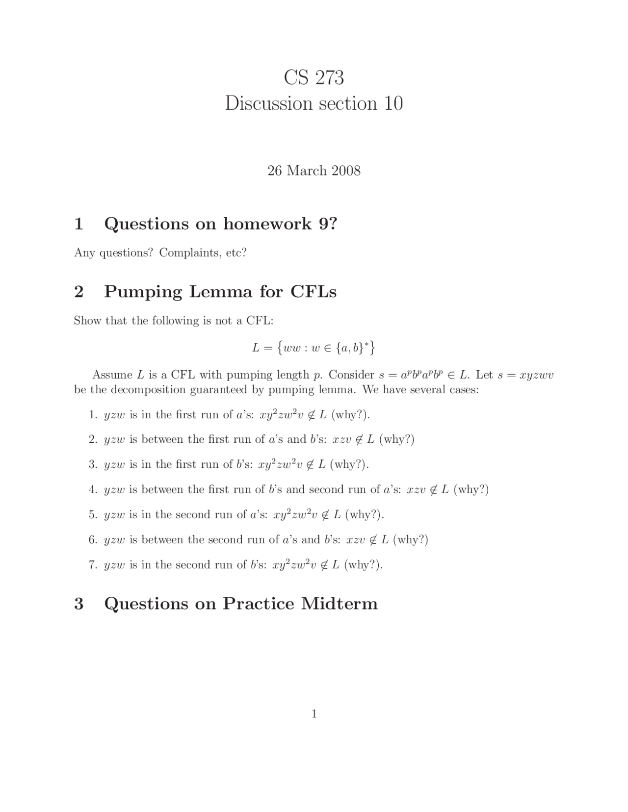 Assignment 9 Discussion Questions - Theory of Computation | CS 373 ...