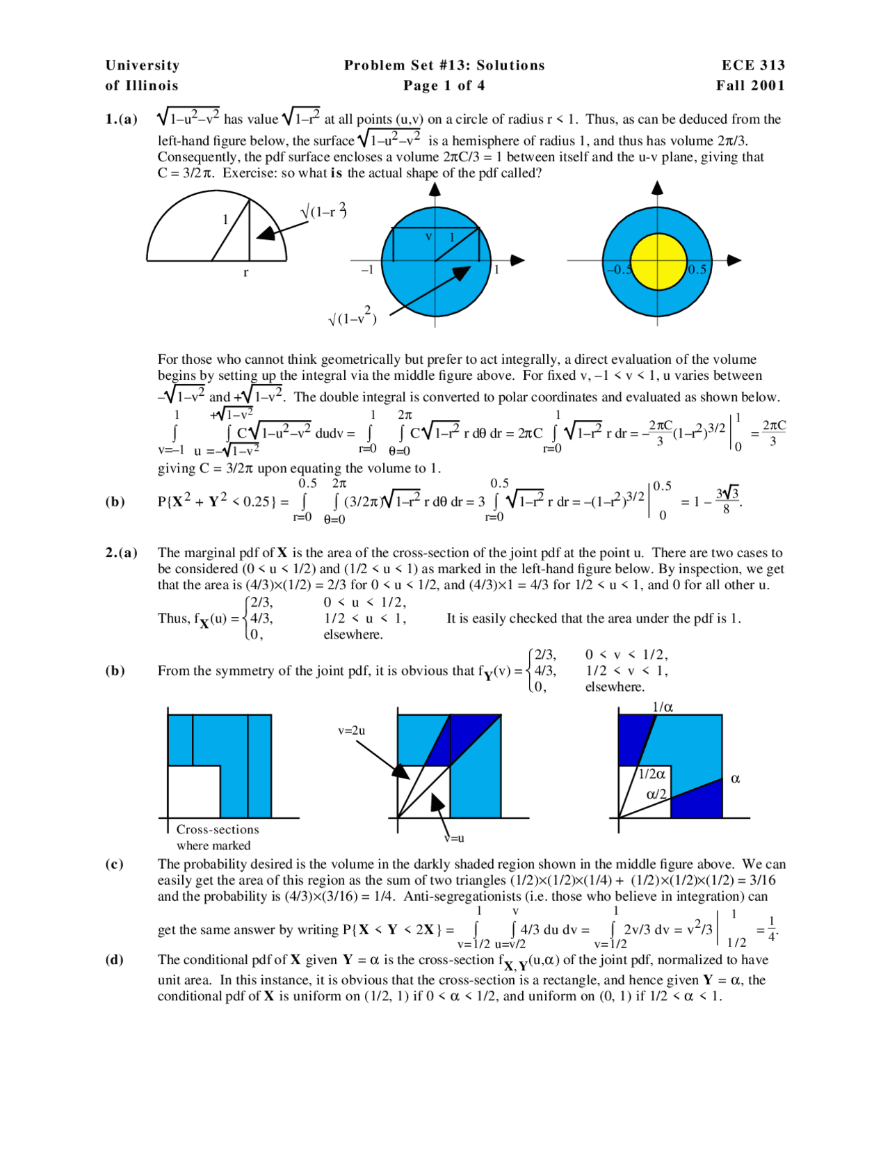6 Solved Problems on the Circle of Radius - Problem Set 13 | ECE 313 ...