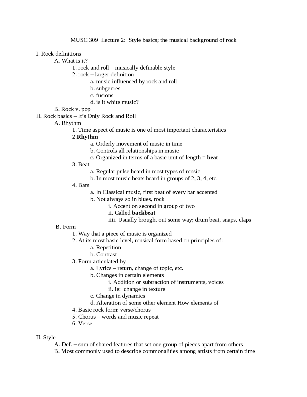 Notes Style Methodist Notes on Style basics - Docsity