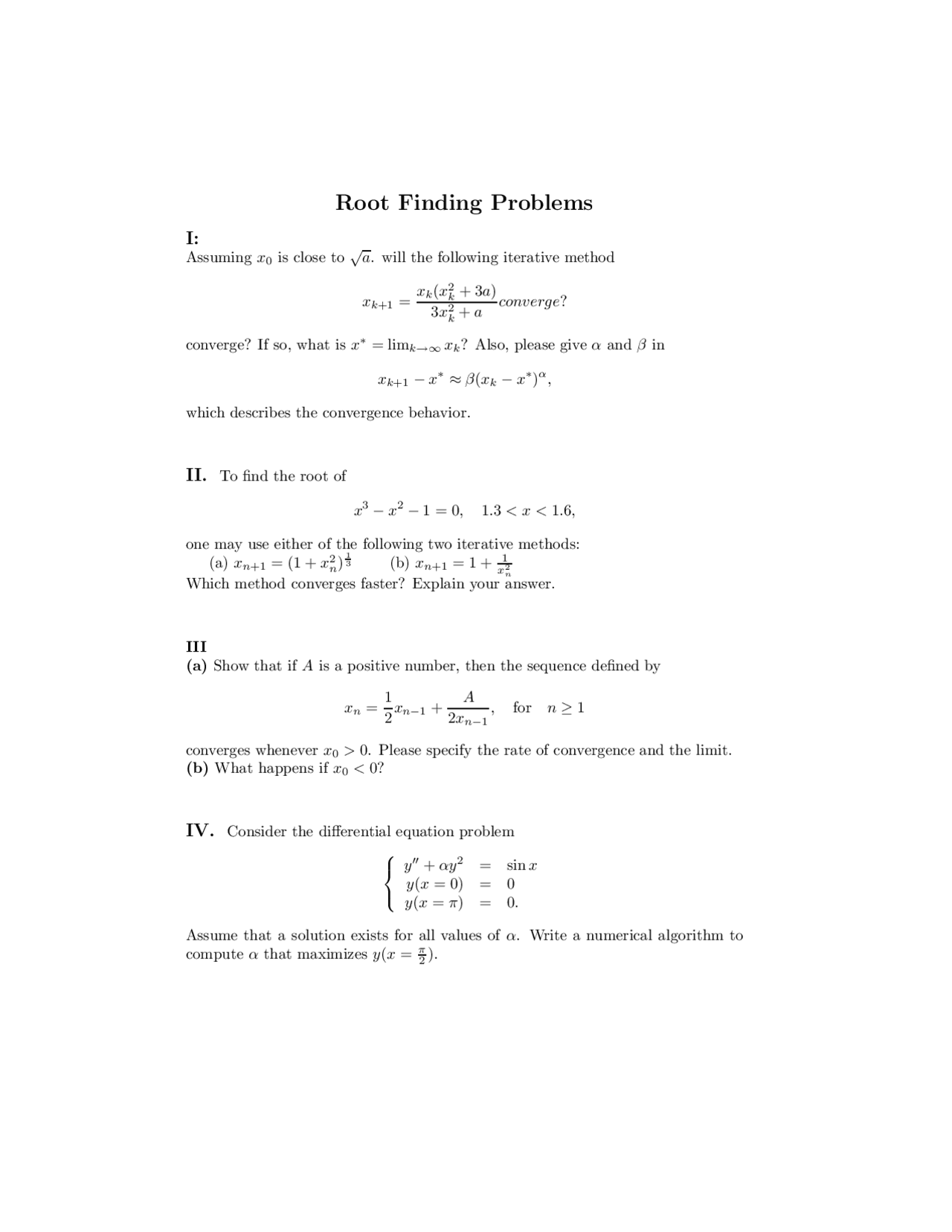 Root Finding Problem - Scientific Computation I | MATH 661 - Docsity