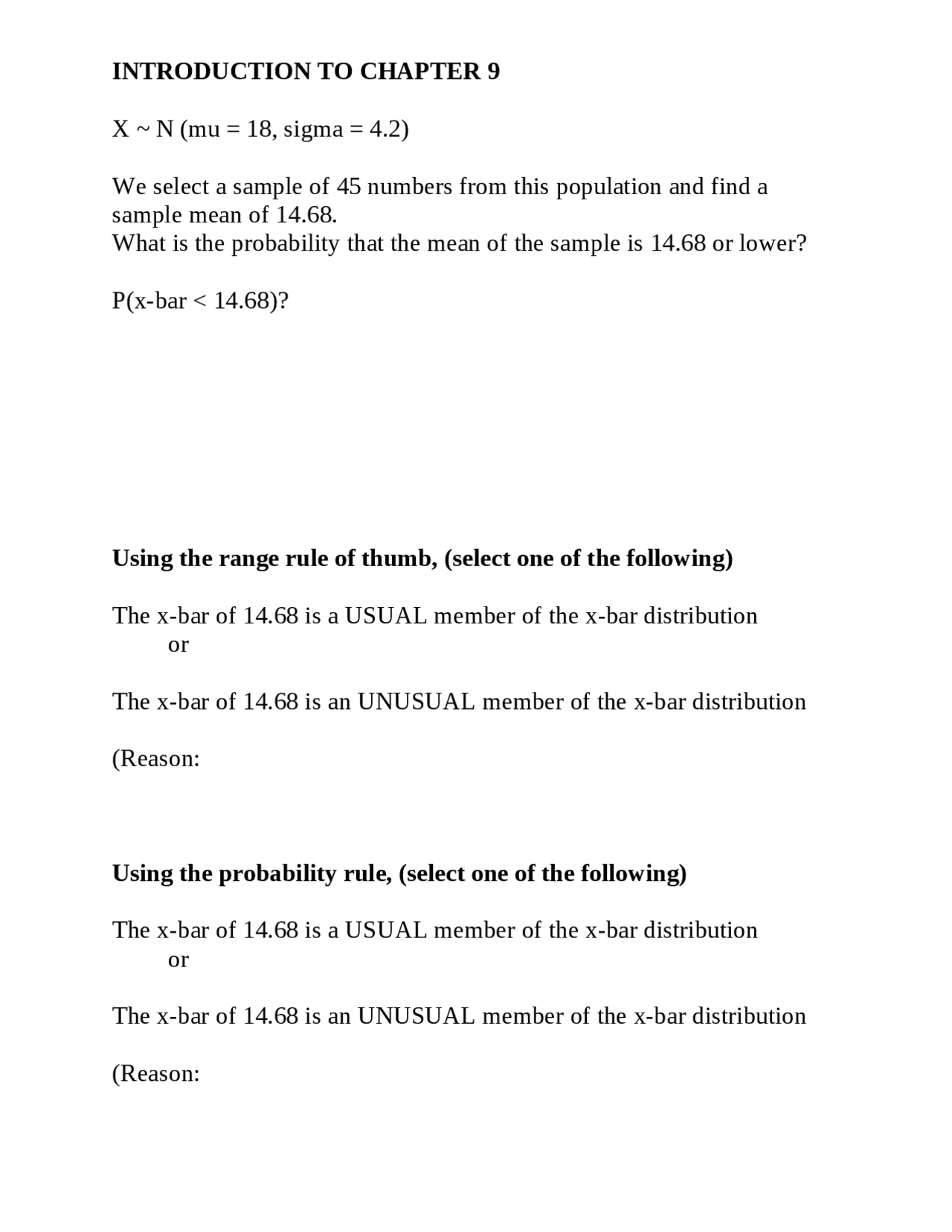 Range Rule of Thumb Elements of Statistics MA 116 Docsity