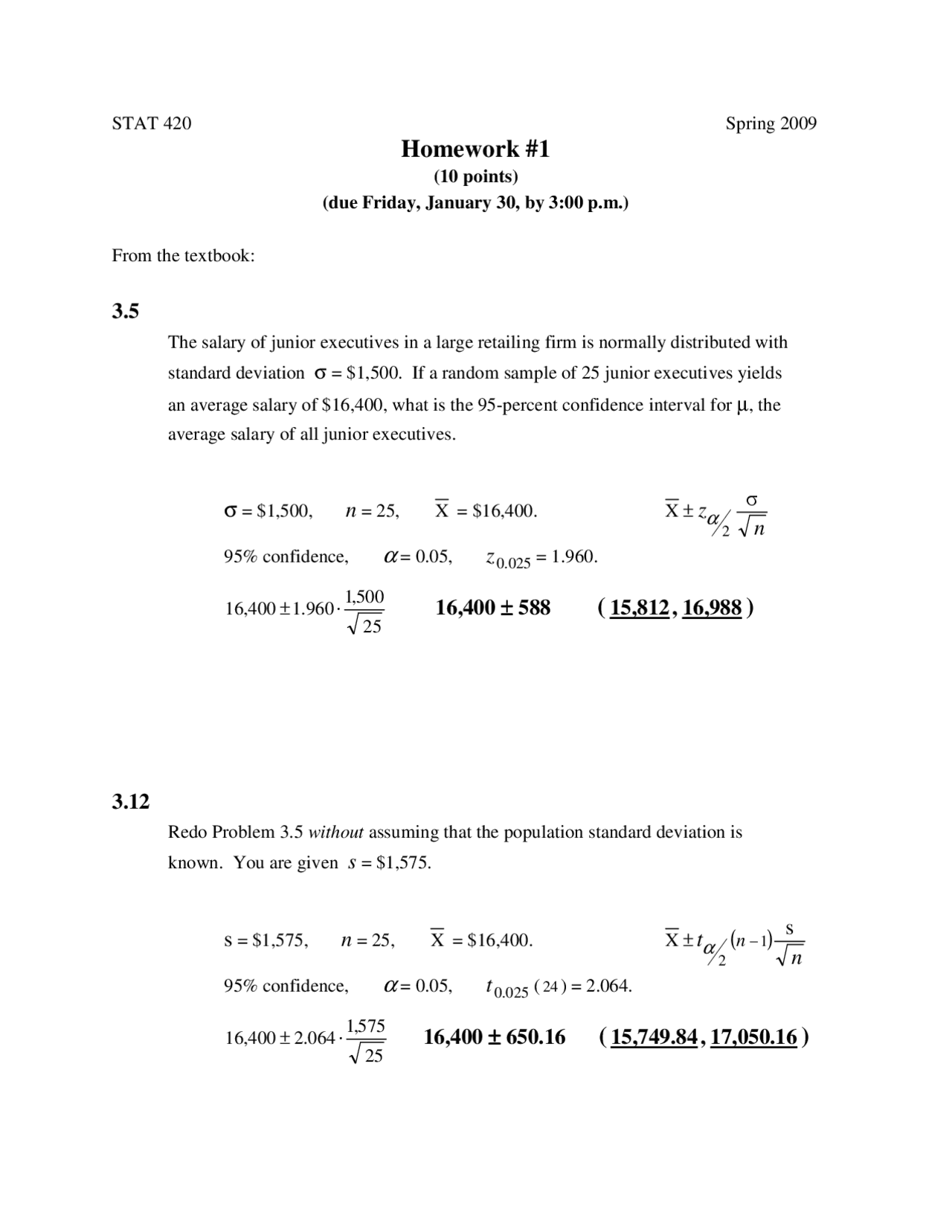 Methods of Applied Statistics with Examples - Homework 1 | STAT 420 ...